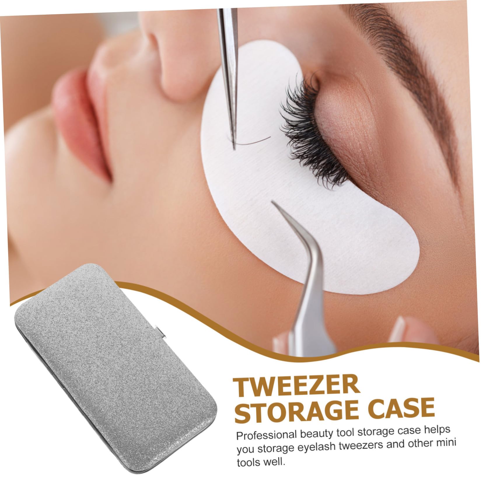Professional Eyelash Extension Tweezer Case - Compact Lash Tweezers Holder & Organizer for Beauty Salons, Home Use, and Travel