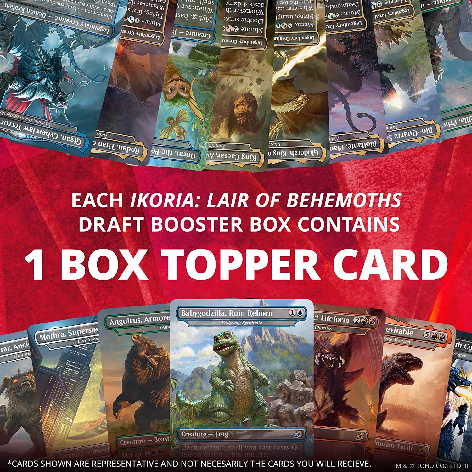 Magic: The Gathering Ikoria: Lair of Behemoths Draft Booster Box - 36 Packs (540 Cards + Box Topper) | Factory Sealed MTG Cards | Perfect for Draft Tournaments & Collector's Storage