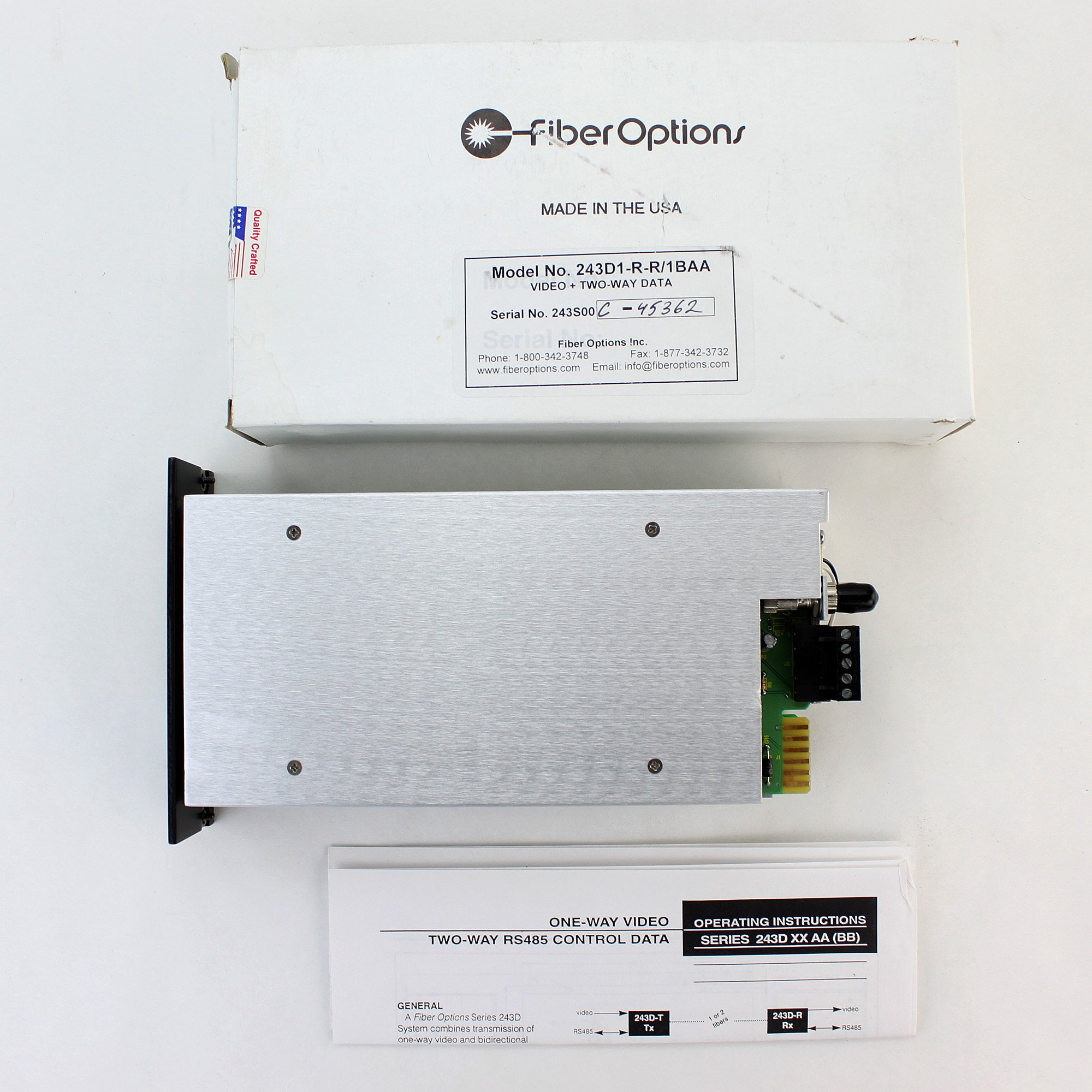 243D Series Video & Two-Way Data Receiver - 2431-R-R-1BAA Model | High-Speed Transmission for Security Systems & Remote Monitoring | Perfect for Home Surveillance, Business Security & Industrial Applications