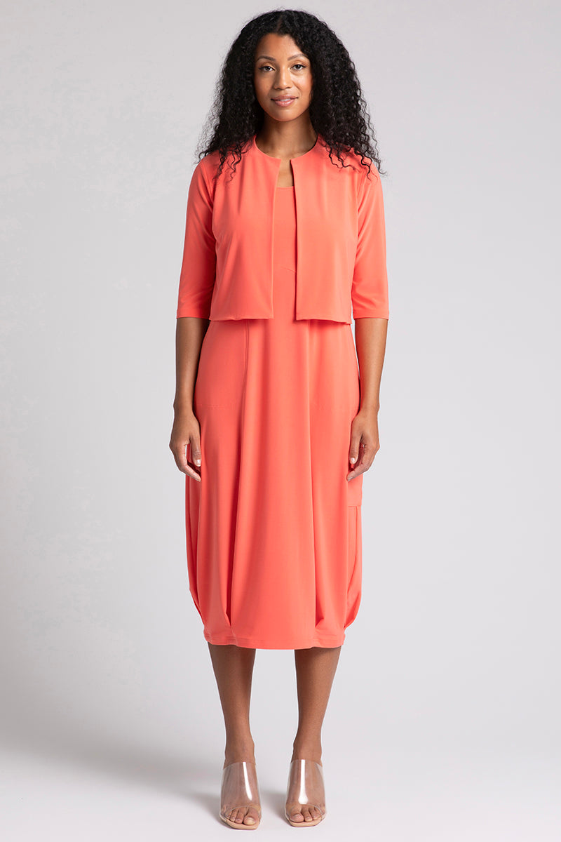 Classic Bolero Cardigan Women's Lightweight Knit Coral Open Front Shrug - Perfect for Weddings, Parties & Office Wear