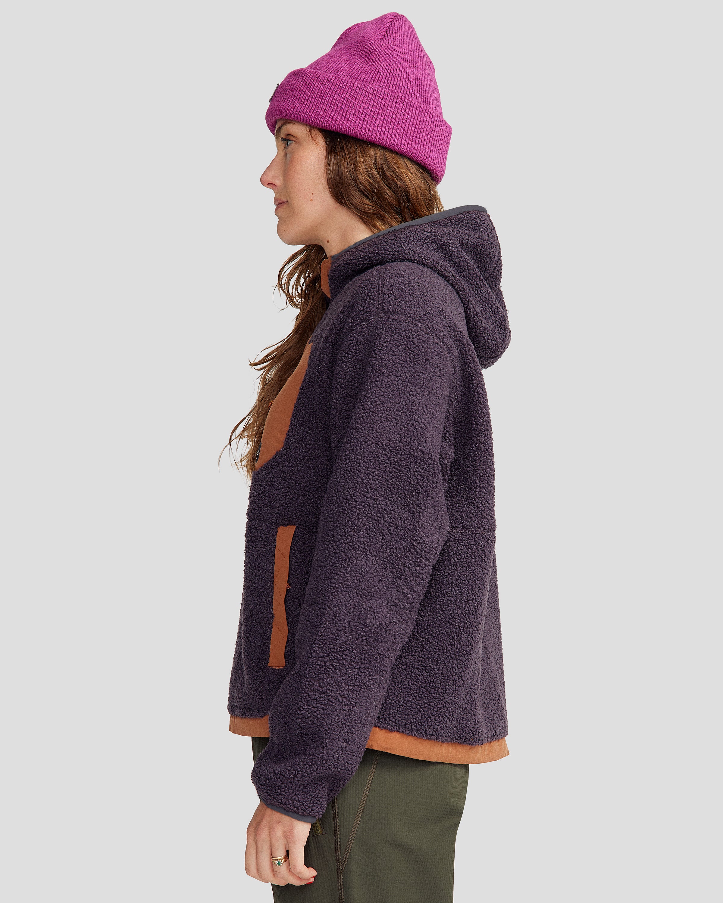 Co Z High Pile Women's Hooded Pullover v2 - Soft Fleece Winter Jacket for Outdoor Activities (Orbit/Woodsy) | Perfect for Hiking, Camping & Casual Wear