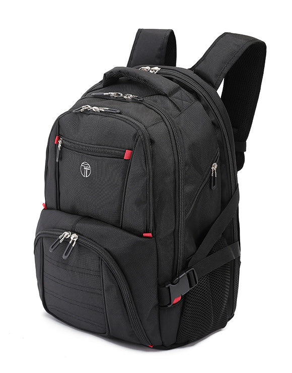 Tosca TCA8431 Ultimate Backpack for Travel & Work - Durable Waterproof Laptop Backpack with USB Charging Port, Black - Perfect for Business Trips, College & Daily Commute