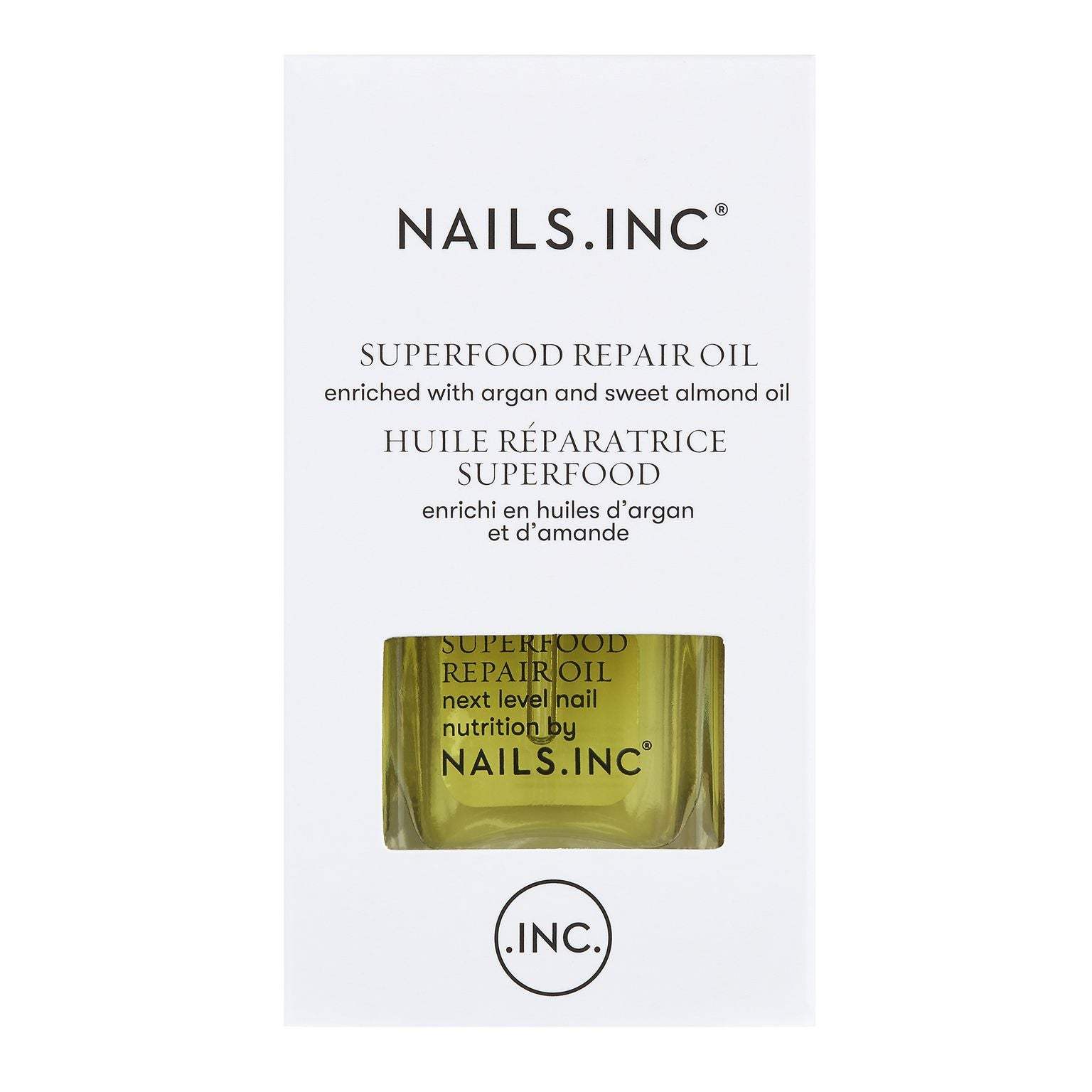 Nails Inc Superfood Repair Oil Treatment - Nourishing Cuticle Oil for Stronger, Healthier Nails | Perfect for At-Home Manicures & Nail Care Routine