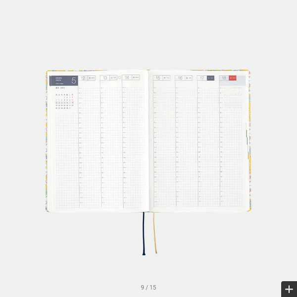Hobonichi Techo 2025 Planner - Liberty Fabrics Paysanne Blossom HON A5 Size Daily Journal (January Start, Monday Start) English Edition - Perfect for Work, School & Personal Organization