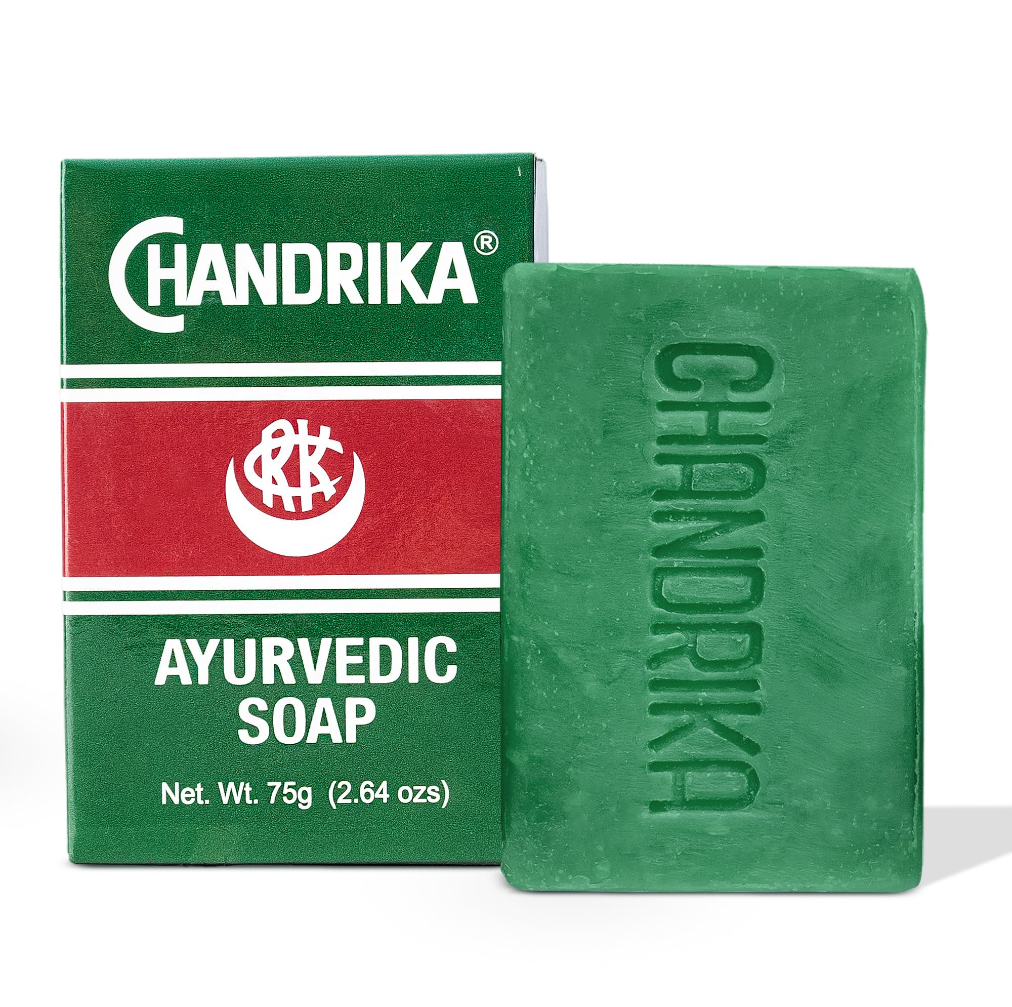 Chandrika Ayurvedic Herbal Soap with Vegetable Oils - 2.64 Oz (Pack of 10 Bars) | Natural Skin Care for Dry & Sensitive Skin | Perfect for Daily Cleansing & Aromatherapy
