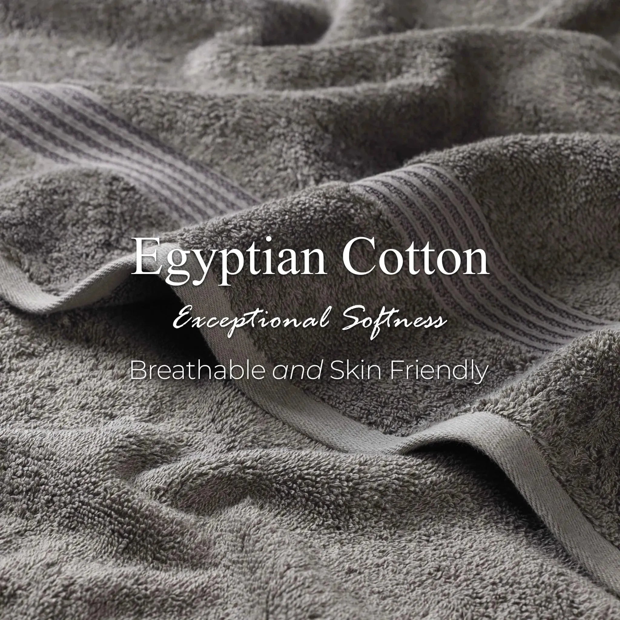 Premium Egyptian Cotton Bath Towels Set of 4 - Ultra Soft & Highly Absorbent Luxury Towels for Spa, Hotel & Home Use