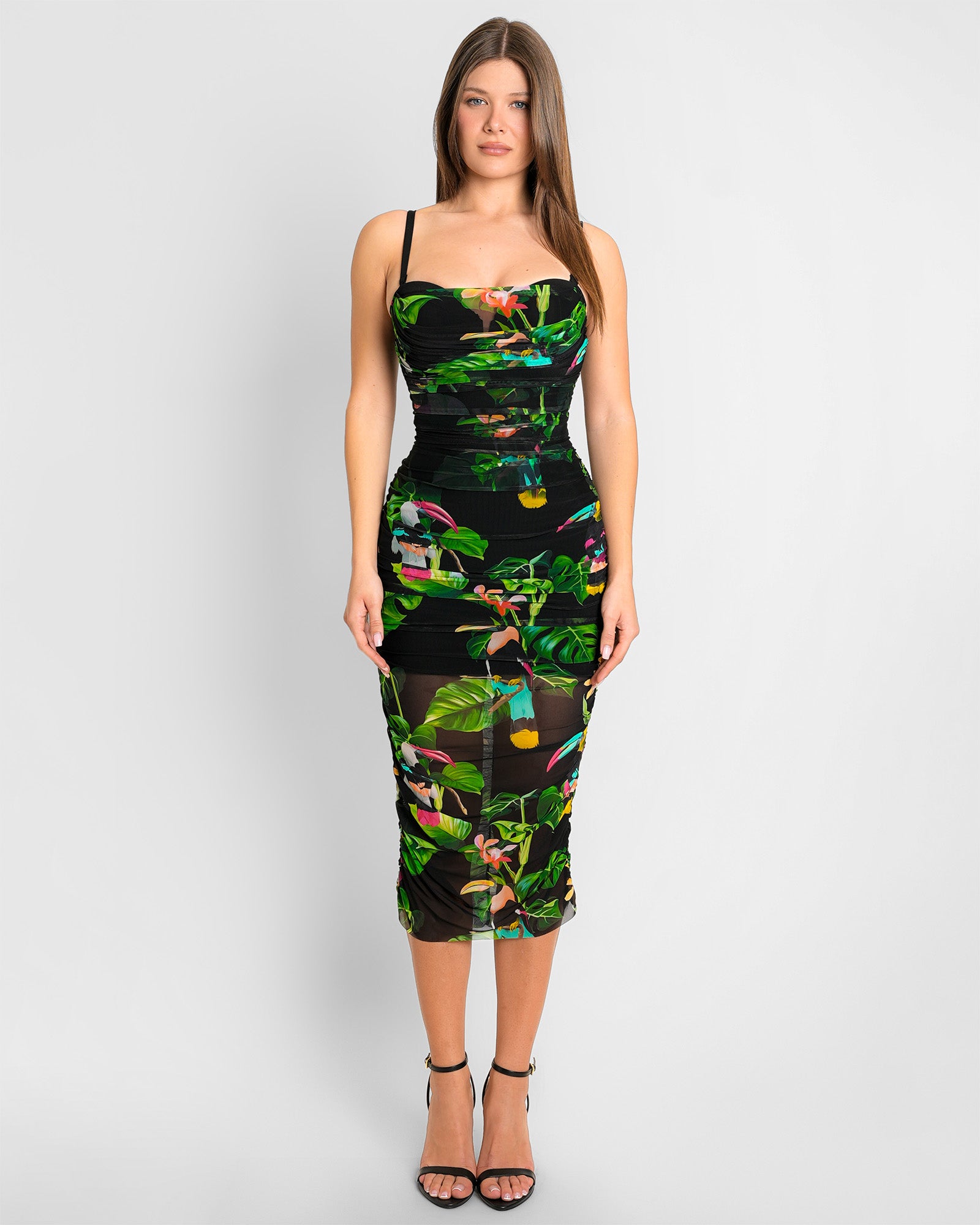 Sweetie Mesh Column Dress - Elegant Women's Bodycon Midi Dress for Party & Evening Wear | Perfect for Cocktail Parties, Date Nights & Special Occasions