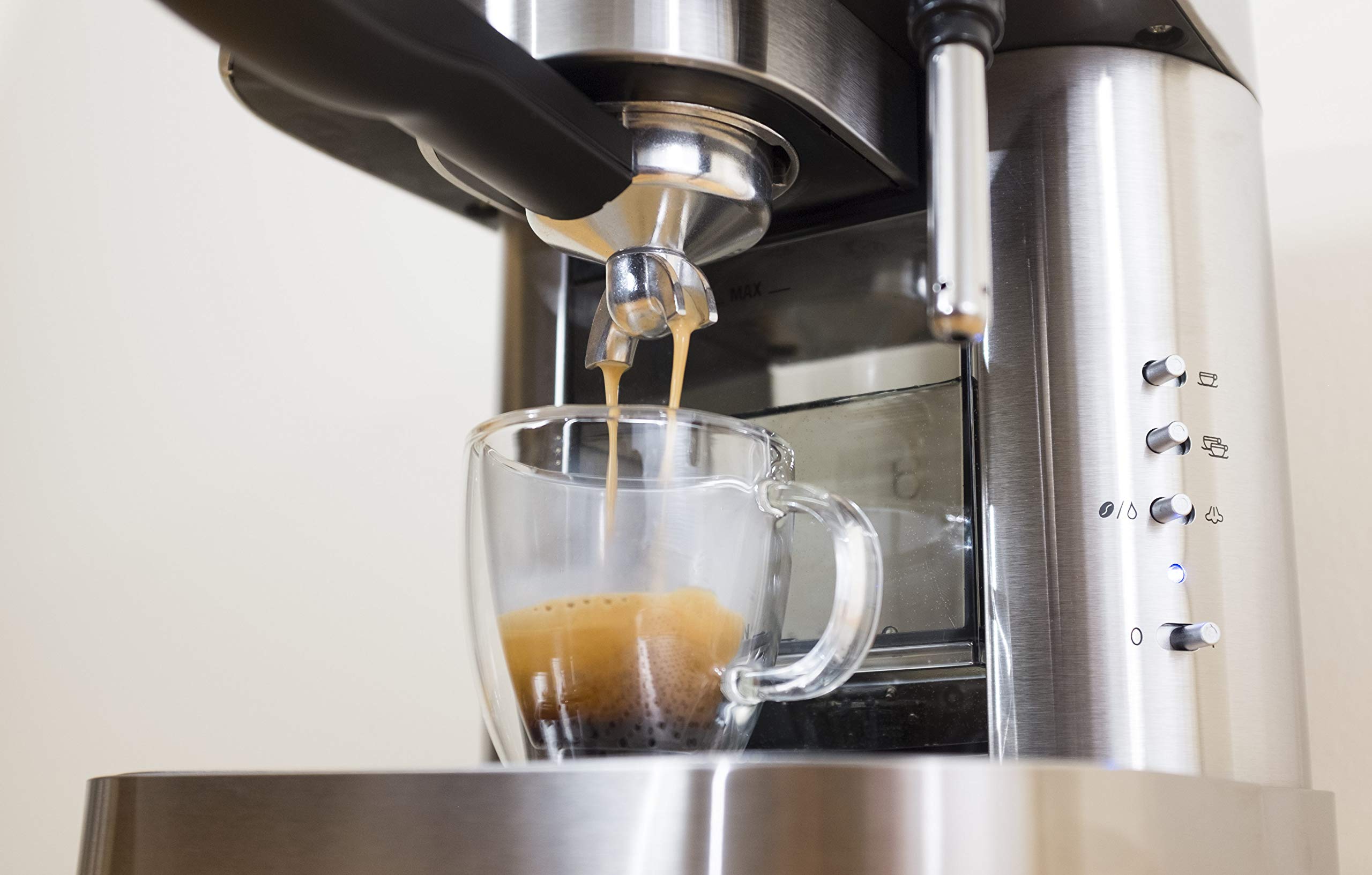 Premium Stainless Steel Espresso Machine for Home & Office - Barista-Quality Coffee Maker with Steam Wand for Lattes & Cappuccinos | Perfect for Coffee Enthusiasts & Small Businesses