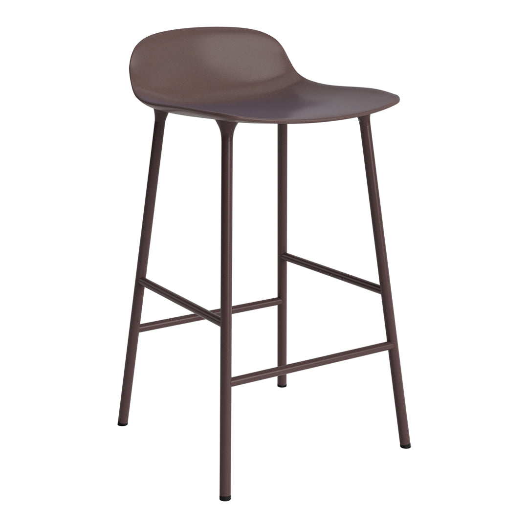 Modern Metal Leg Form Counter Stool - Bar Stool for Kitchen Island, Breakfast Nook & Home Decor
