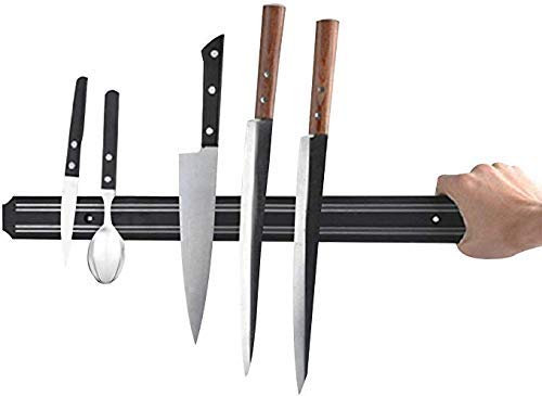 Magnetic Knife Holder Wall Mount - 33cm Chef Knife Storage Rack with Strong Magnets for Kitchen Utensils (Set of 2) - Perfect for Home Kitchen, Restaurant, and Professional Chef Use