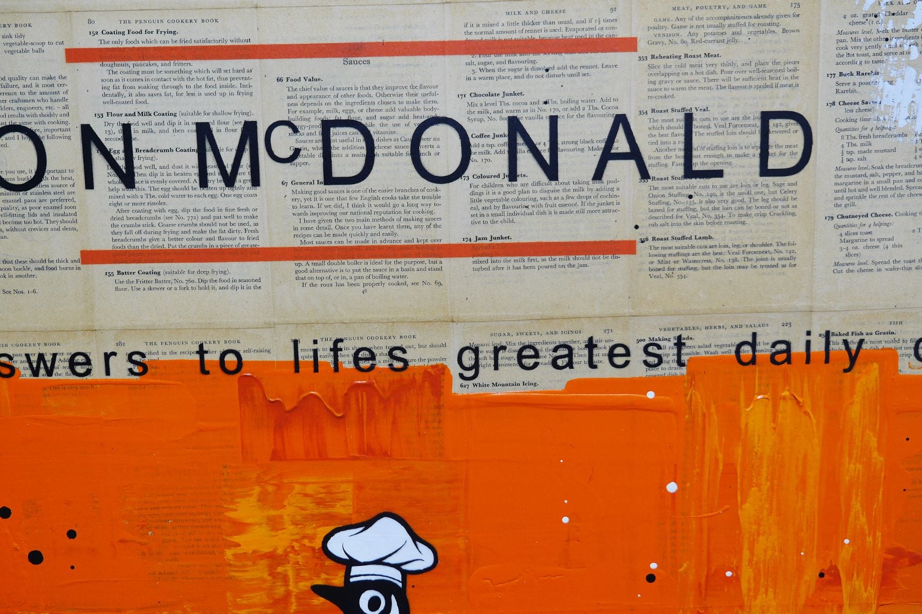 140cm x 100cm Modern Urban Pop Art Painting for Dining Room Decor - Perfect for Kitchen, Restaurant, Book Club & Contemporary Home Interior Design