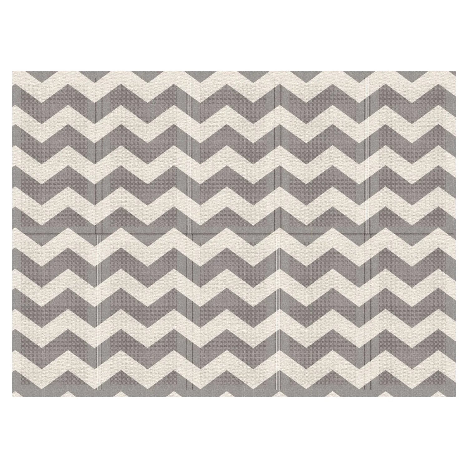 Portable Baby Play Mat - Hello Bear ABC & Zig Zag Design for Crawling, Learning & Playtime | Non-Slip Nursery Floor Mat for Infants & Toddlers