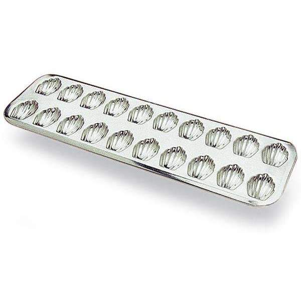 Premium Mini Madeleine Stamped Sheet Heavy Duty Tin Molds - Perfect for Baking French Tea Cakes, Cookies & Pastries at Home