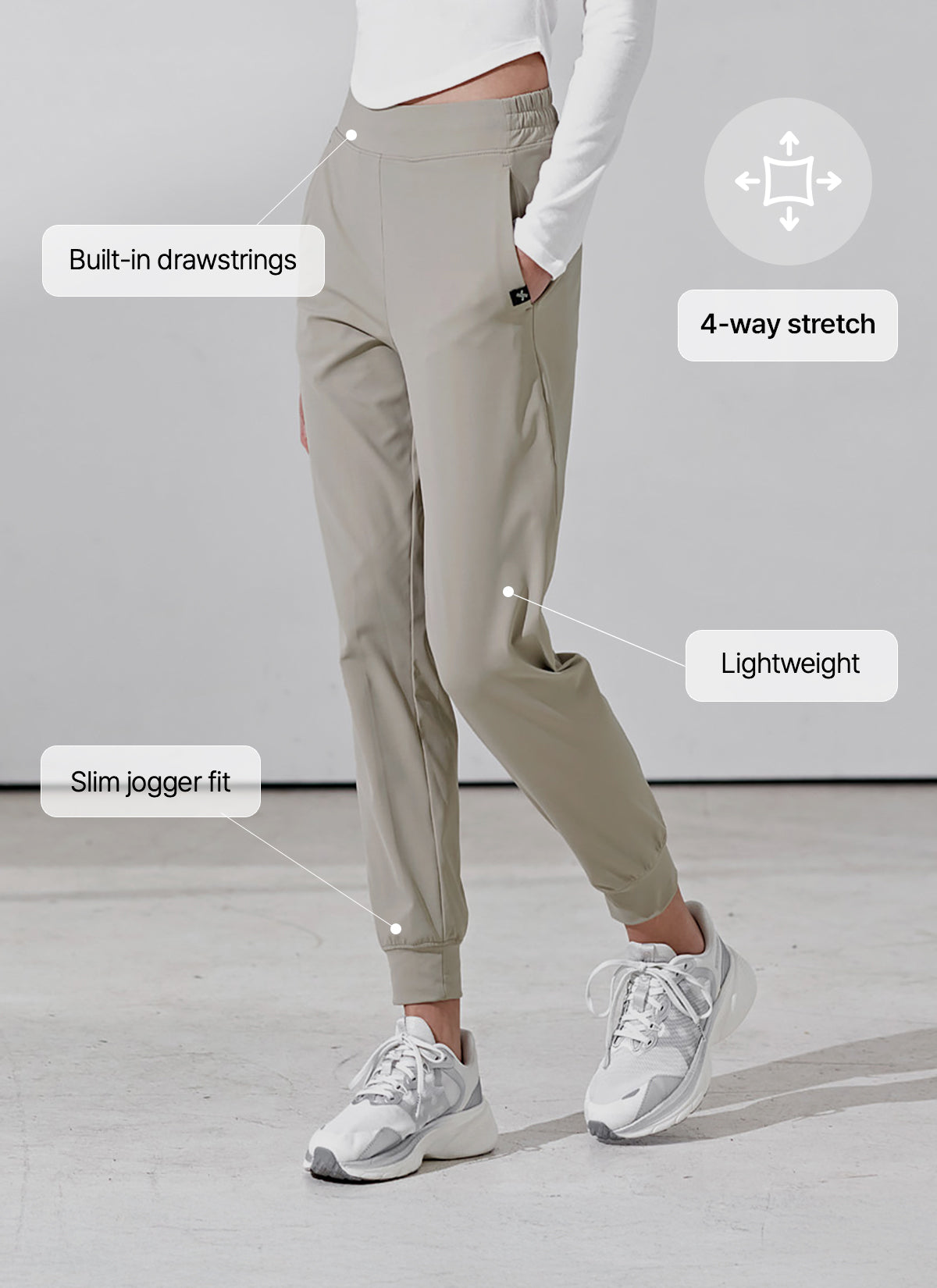 Tilted Line Tension Jogger Pants for Men - Stretchy Athletic Running Workout Pants with Elastic Waistband - Perfect for Gym, Yoga, and Casual Wear