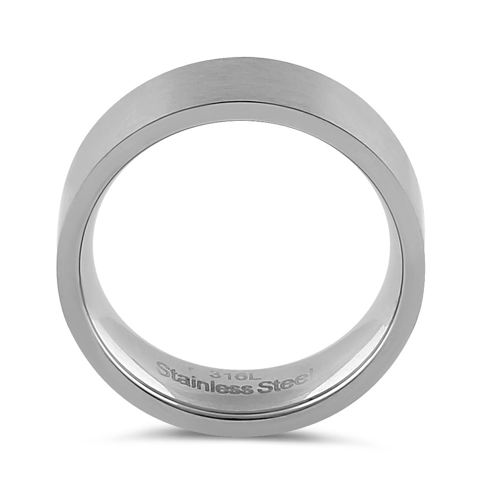 7mm Brushed Stainless Steel Men's Wedding Band Ring - Durable, Hypoallergenic & Comfort Fit for Everyday Wear & Special Occasions