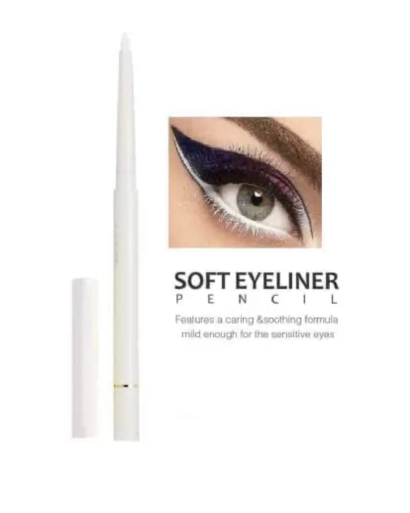 Waterproof White Pencil Eyeliner & Lip Liner Kajal - Smudge-Proof Long Lasting Makeup for Dramatic Eye Looks & Precise Lip Definition