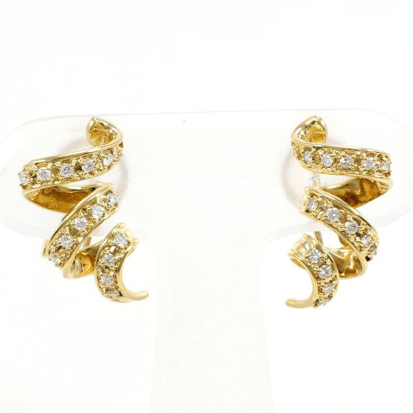 18K Yellow Gold Diamond Stud Earrings for Women - Elegant & Timeless Jewelry Gift for Weddings, Anniversaries & Special Occasions