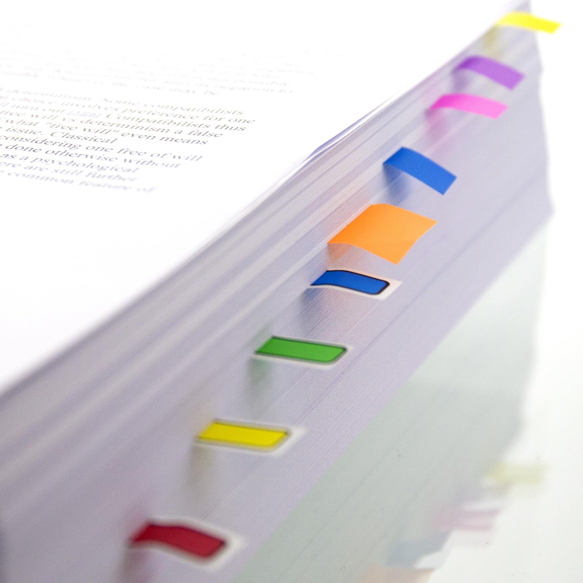 BAZIC Neon Page Markers 1x1.7 Inch, Bright Colored PET Index Tabs - 150 Writable Sticky Note Flags per Pack (288-Pack Bulk) - Perfect for Bookmarking, File Organization & School/Office Supplies