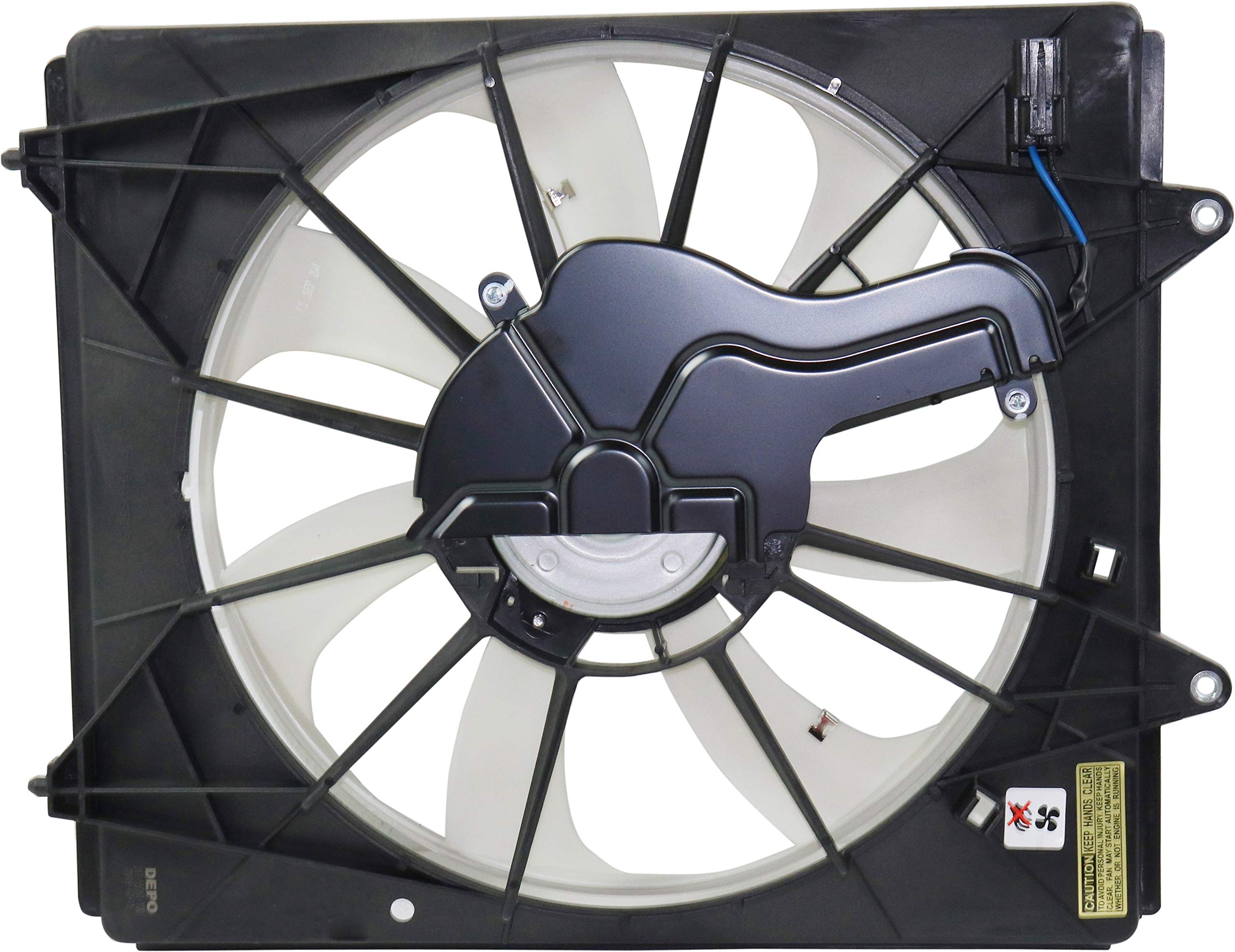 Go-Parts - A/C Condenser Fan Assembly Replacement for 2018-2023 Honda Odyssey Right Passenger Side - Perfect for Cooling System Repair & Summer AC Maintenance