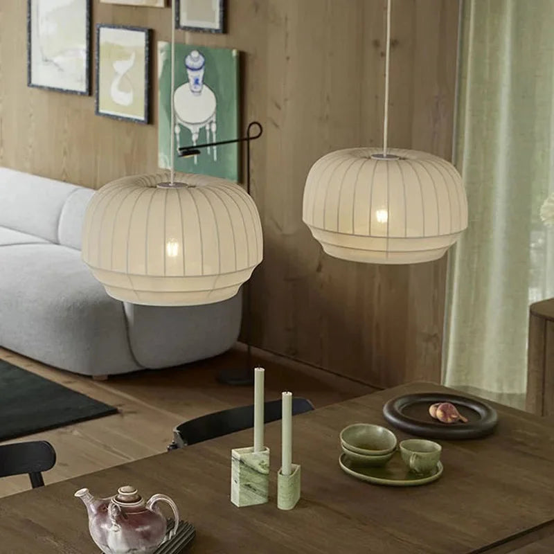 Modern Lumen Drape Pendant Light - Elegant Hanging Fixture for Dining Room, Kitchen Island & Bedroom Lighting | Dimmable LED Chandelier for Home Decor