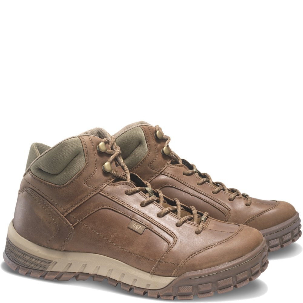 Cat Footwear Men's Sentinel Mid Boot - Waterproof Work Boots for Construction & Outdoor Hiking - Durable Safety Shoes with Slip-Resistant Sole