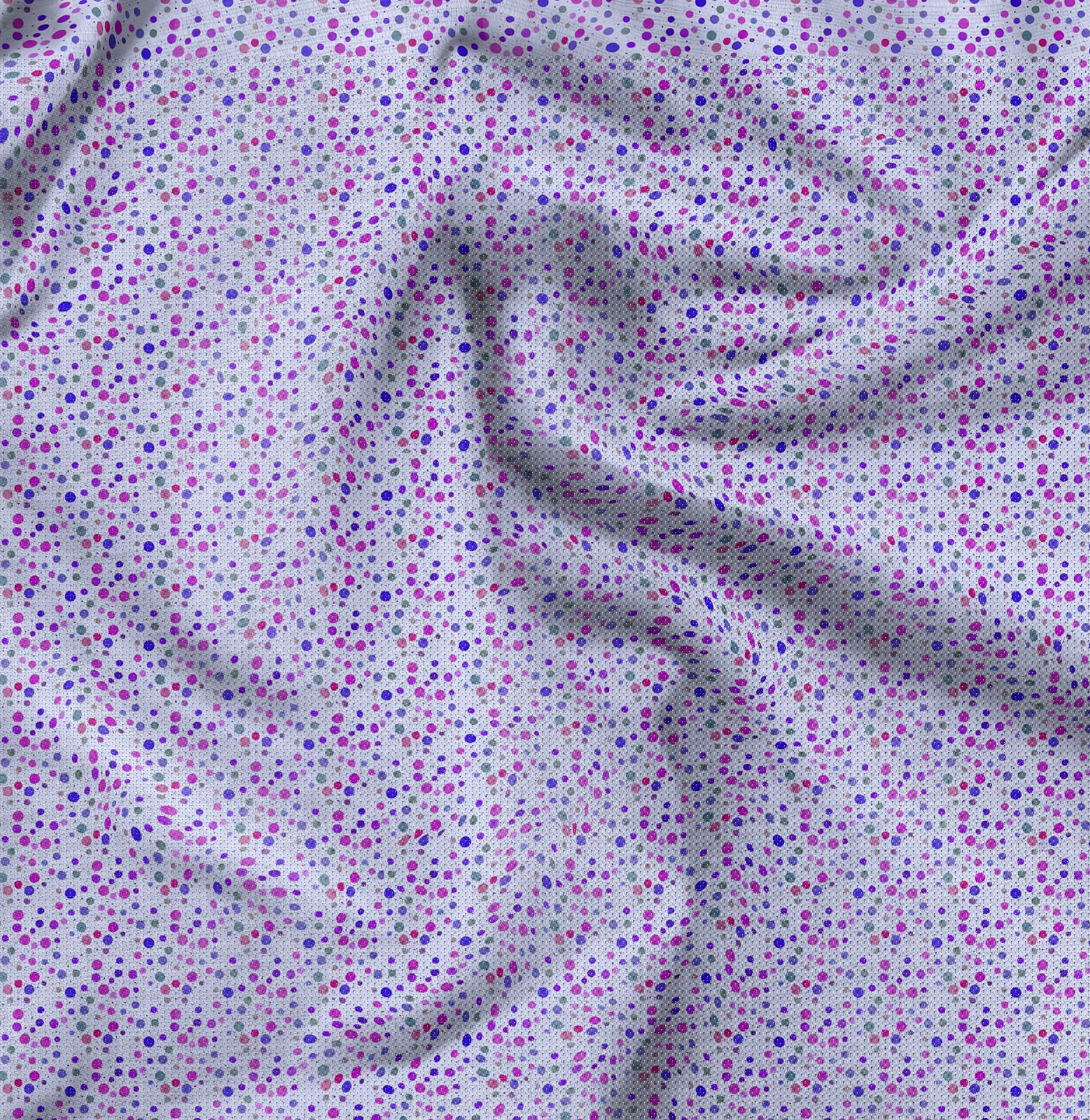 Soimoi Moss Georgette Blue Polka Dot Fabric by The Yard - 42 Inch Wide Printed Fabric for Dresses, Blouses & DIY Crafts - Lightweight Flowy Material for Fashion Sewing & Home Decor Projects