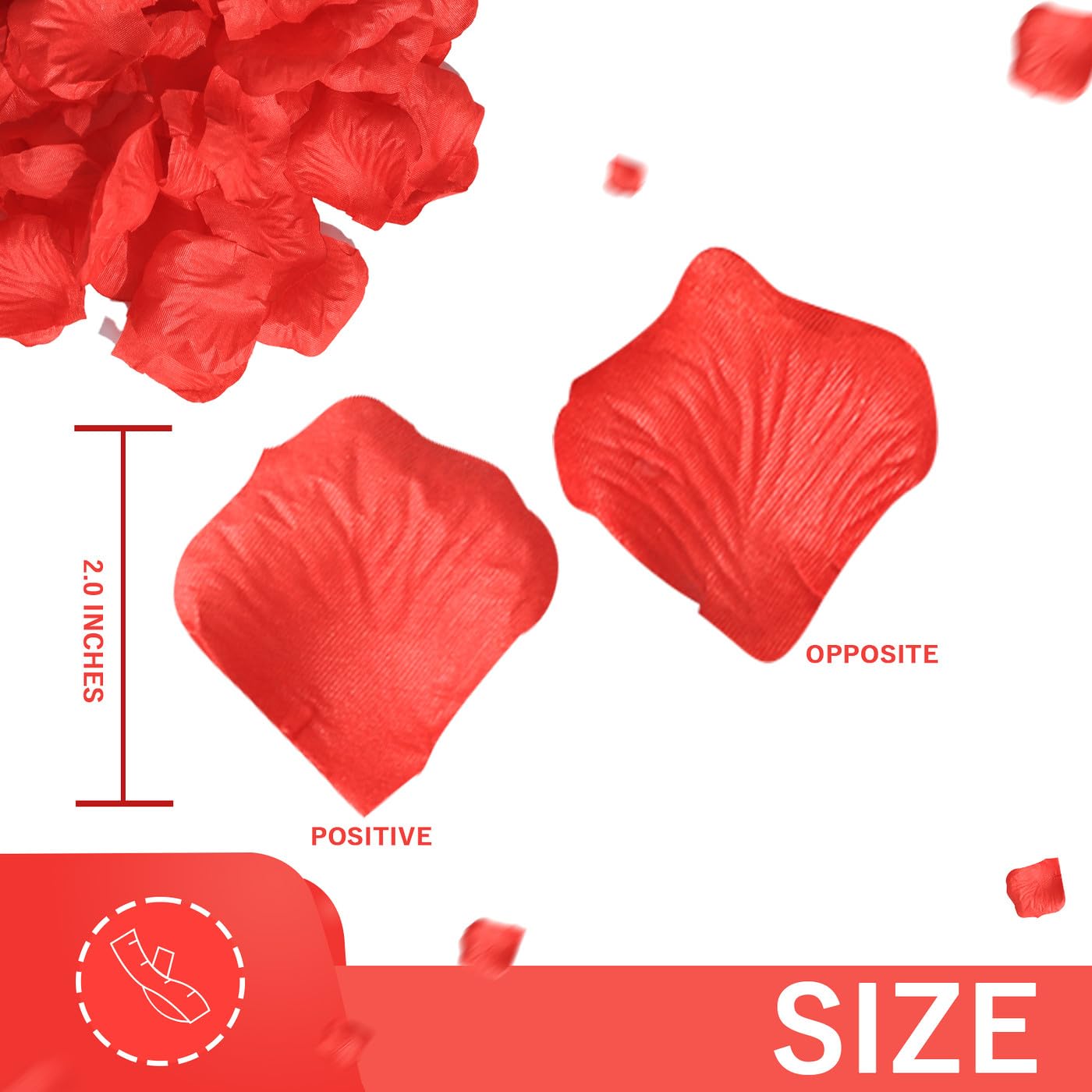 1500 PCS Artificial Silk Red Rose Petals - Bulk Fake Flower Petals for Wedding Decor, Romantic Night, Party, Engagement - Perfect for Aisle Scattering, Table Centerpieces, and Photo Backdrops