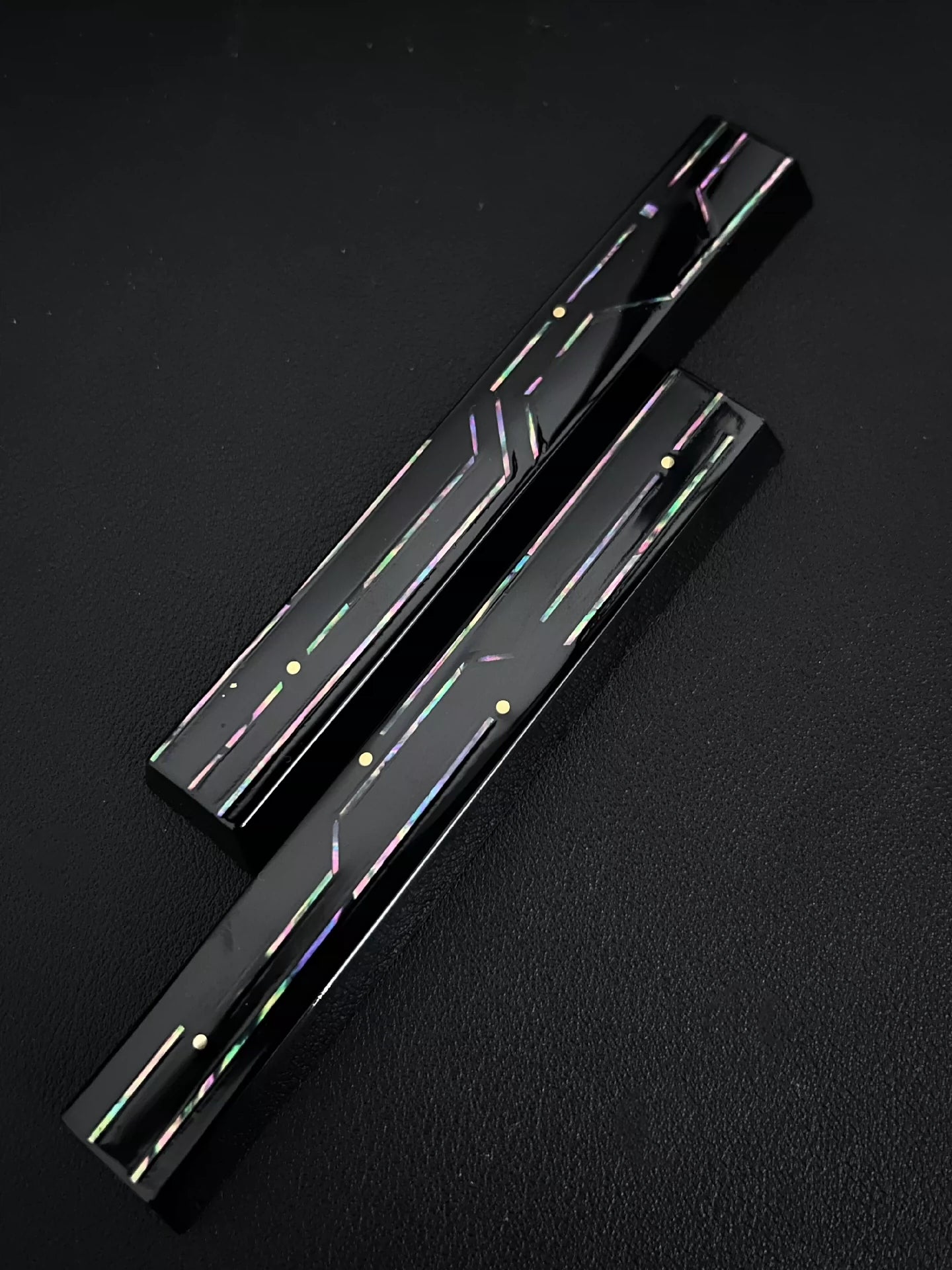 Premium Chinese Lacquer Mother of Pearl Circuit Keycaps - Gexing Custom 6.25U Spacebar Keycap Set for Mechanical Keyboards (Perfect for Gaming, Typing & Keyboard Aesthetics)