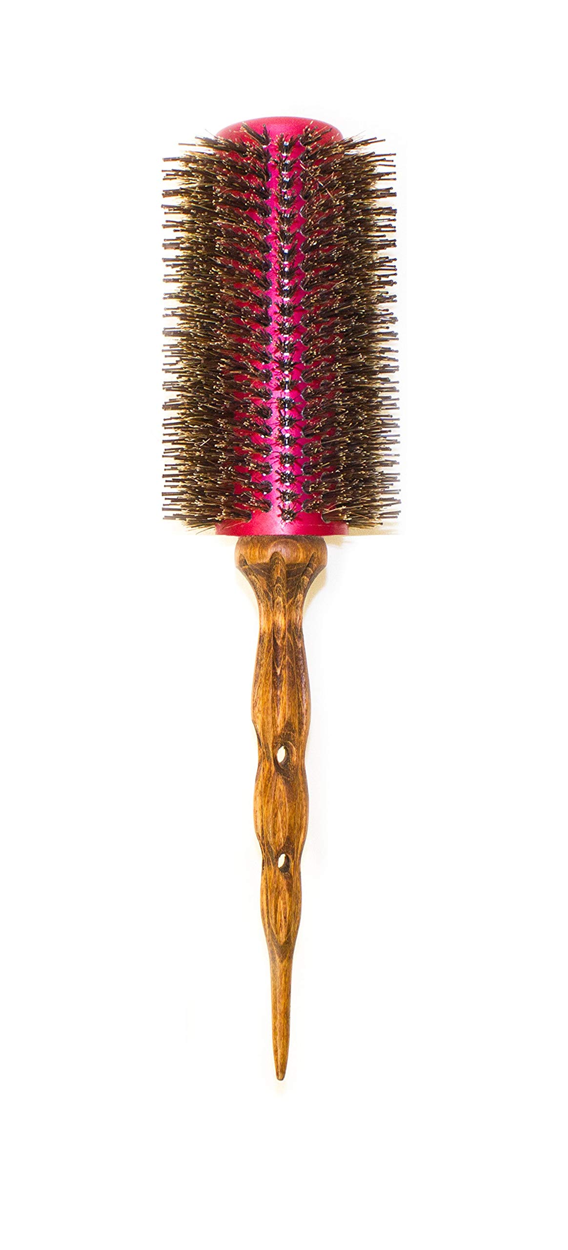Luxe Ceramic Boar & Nylon Round Hair Brushes - 2 Inch for Smooth Styling & Detangling - Perfect for Salon, Home & Travel Use