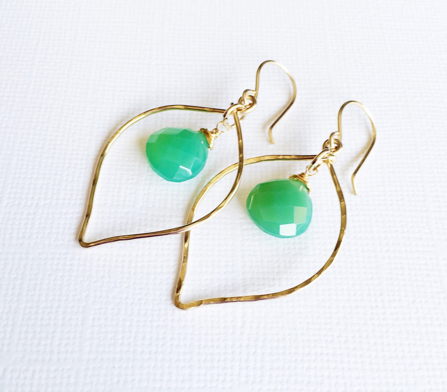 Doree Chrysoprase Earrings (N261) – Elegant Green Gemstone Jewelry for Women, Perfect for Parties, Weddings & Everyday Wear