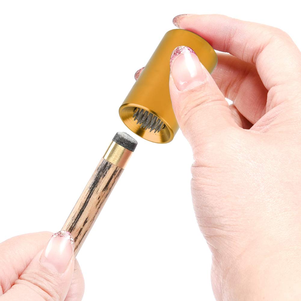 Alomejor 2in1 Snooker Pool Cue Tip Tool - Shaper, Tapper, Aerator for Billiard Cue Maintenance, Perfect for Home and Professional Use