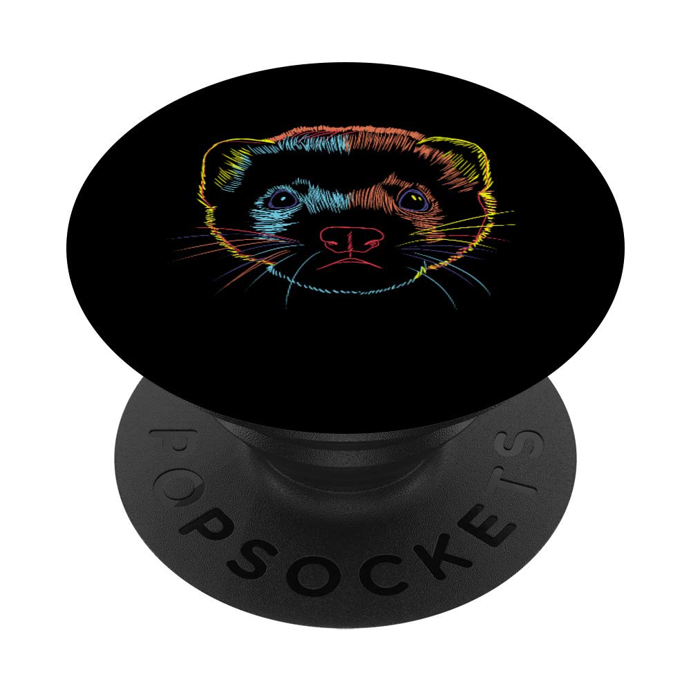 Ferret PopSockets PopGrip - Interchangeable Phone Grip Stand for iPhone, Samsung & Tablets | Perfect for Selfies, Video Calls & Secure Phone Handling