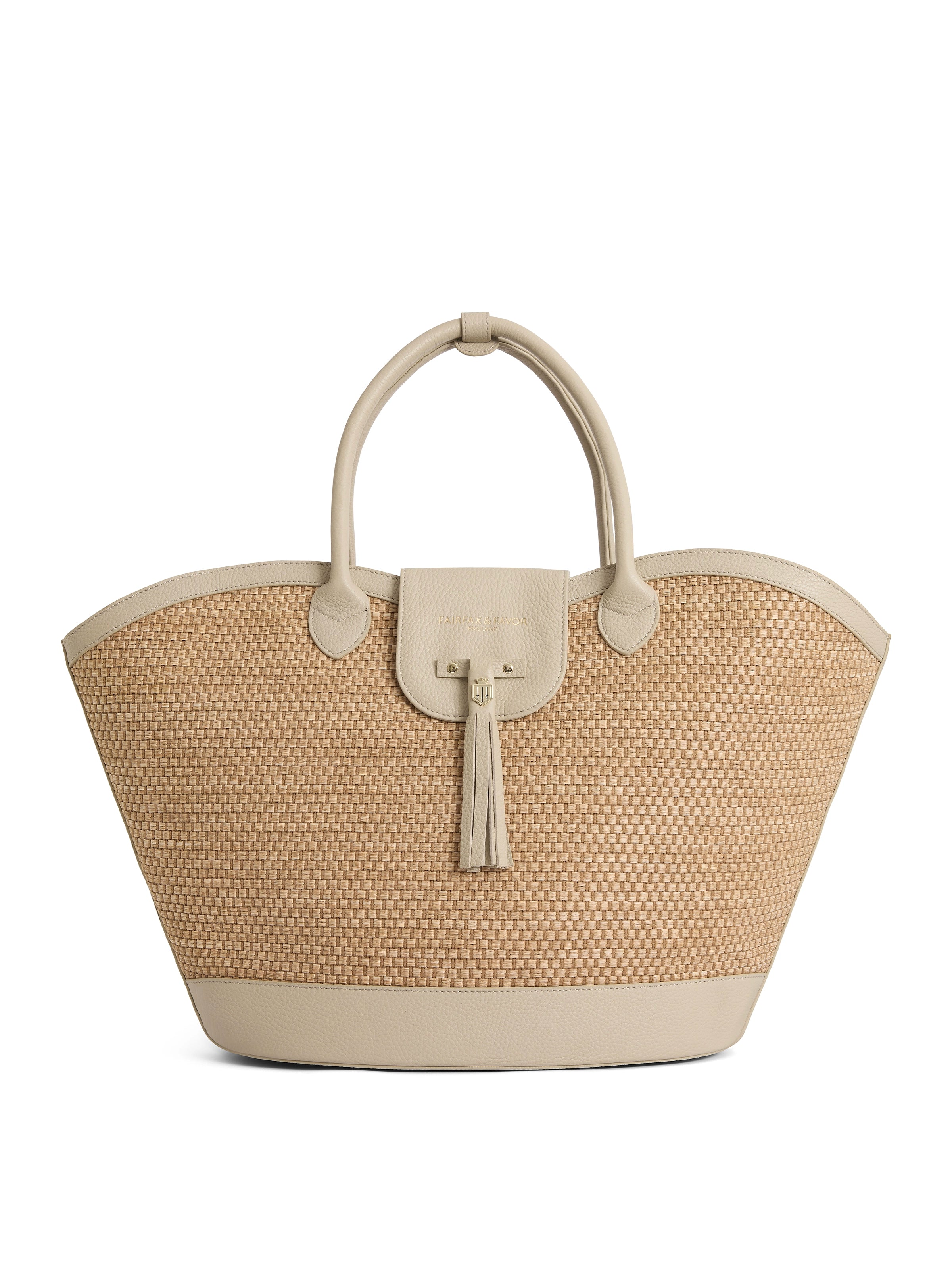 Windsor Large Woven Basket Bag - Stylish Stone Color Handbag for Women | Perfect for Beach, Picnic, and Summer Outings