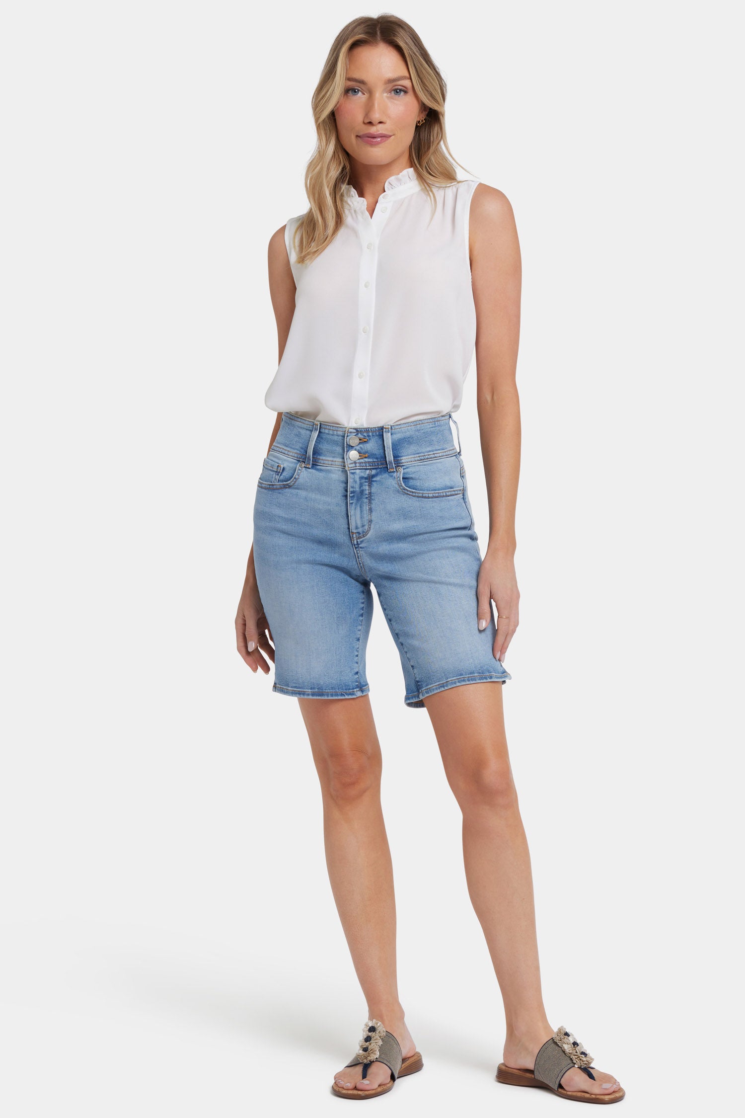Ella Denim Shorts for Women - High Waisted Stretch Jean Shorts - Comfortable & Stylish Summer Fashion - Perfect for Beach, Travel, and Casual Outings