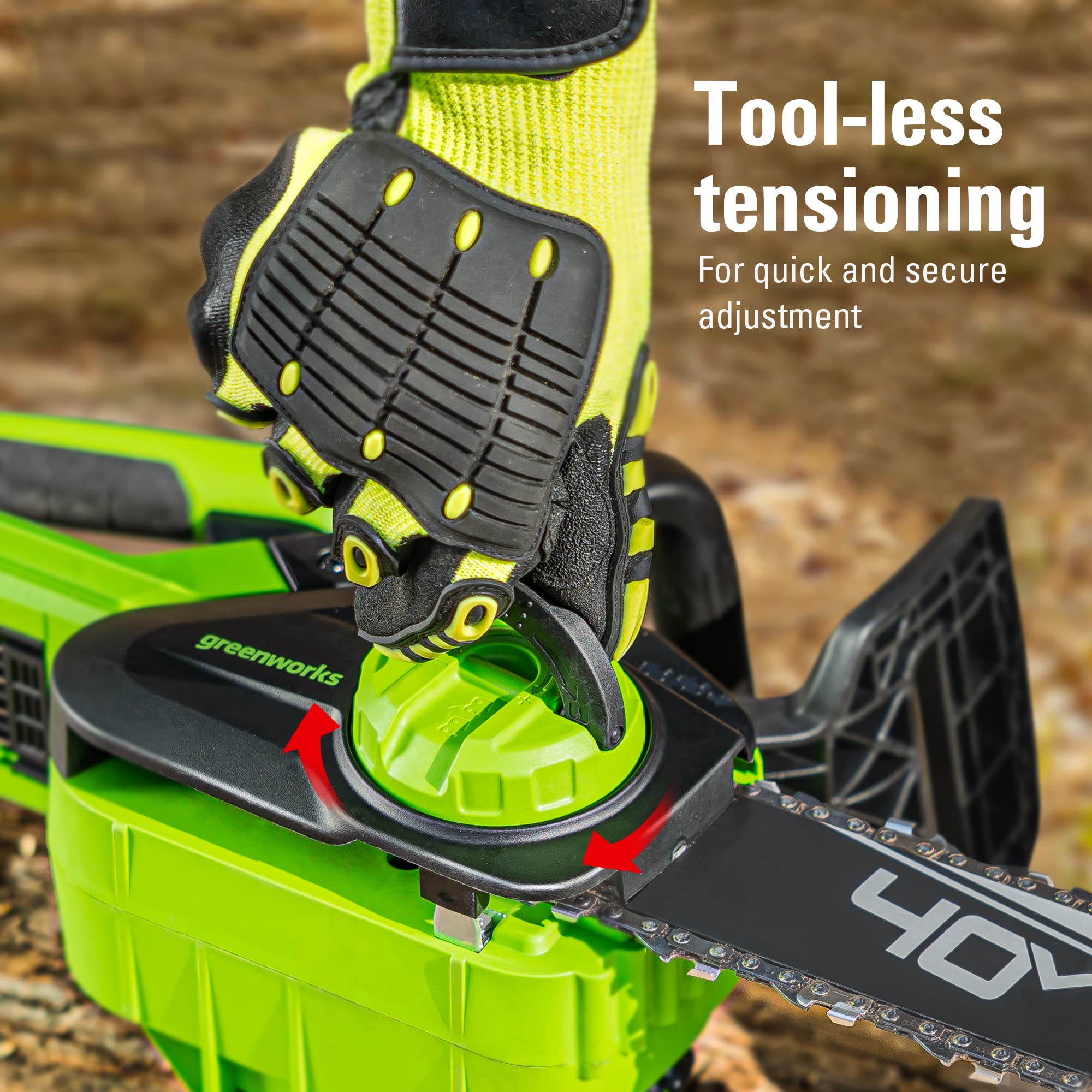 Greenworks 40V 12-Inch Cordless Chainsaw with 2.0Ah Battery & Charger - Lightweight Electric Chainsaw for Tree Trimming, Storm Cleanup, Firewood Cutting & Outdoor Camping Use