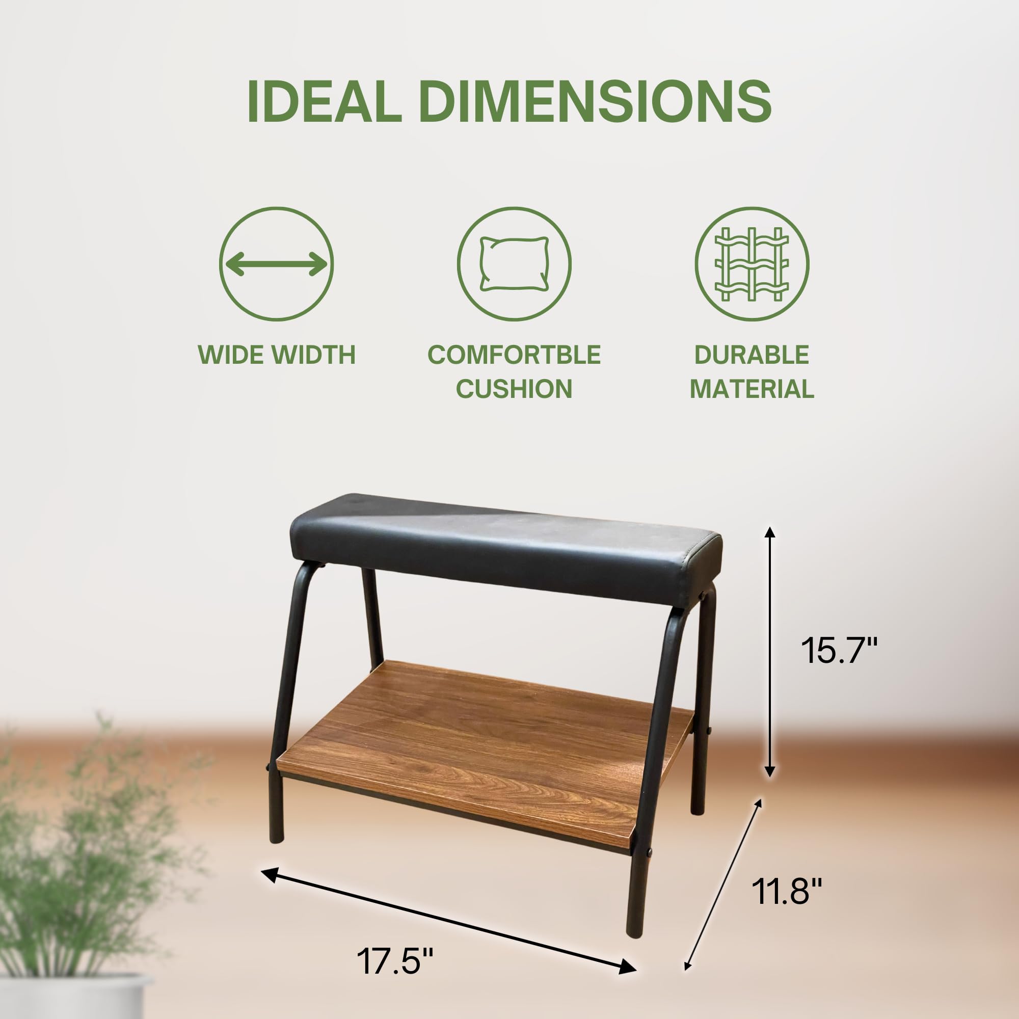 Ergonomic Double Step Footrest Under Desk - Adjustable Height Foot Stool Ottoman for Office & Home, Improves Posture & Circulation - Perfect for Workstations, Gaming Setups & Home Offices