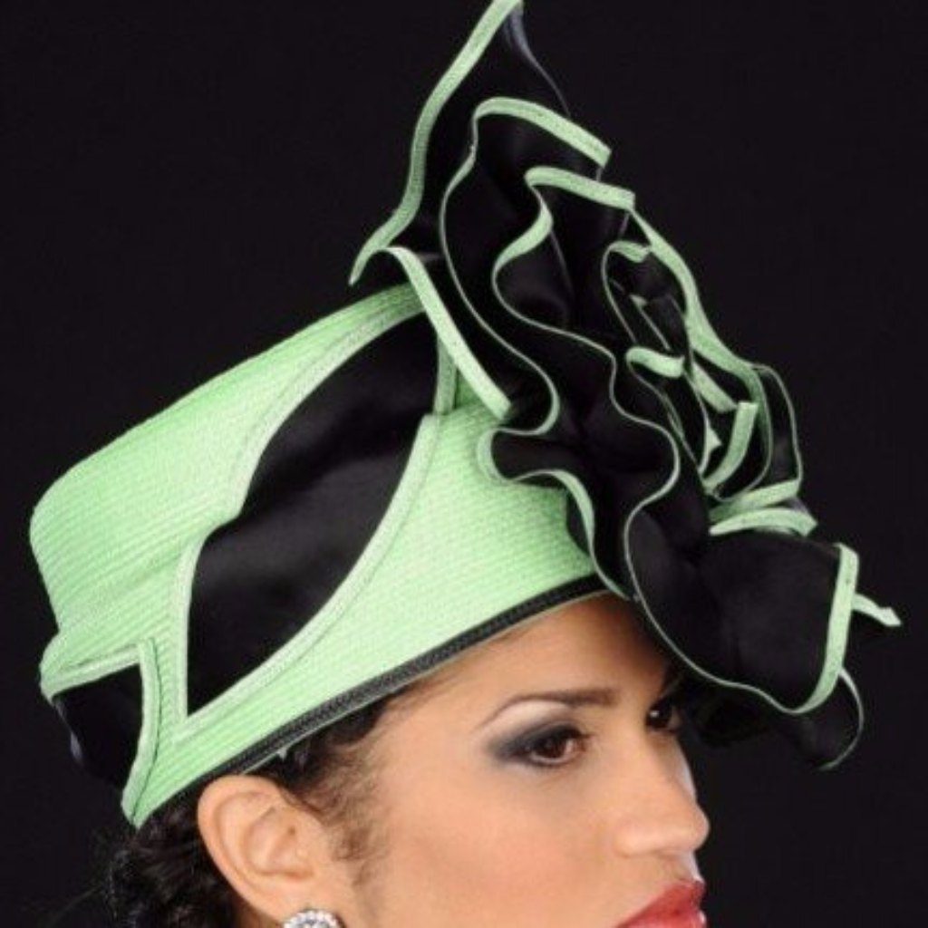 AC7016 Light Green Church Hat - Stylish Pillbox Hat for Women, Perfect for Church Services, Weddings, and Special Occasions