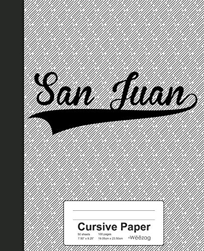 Weezag SAN JUAN Cursive Writing Notebook - Premium Handwriting Practice Paper for Kids & Adults - Perfect for Calligraphy, Lettering, and School Work