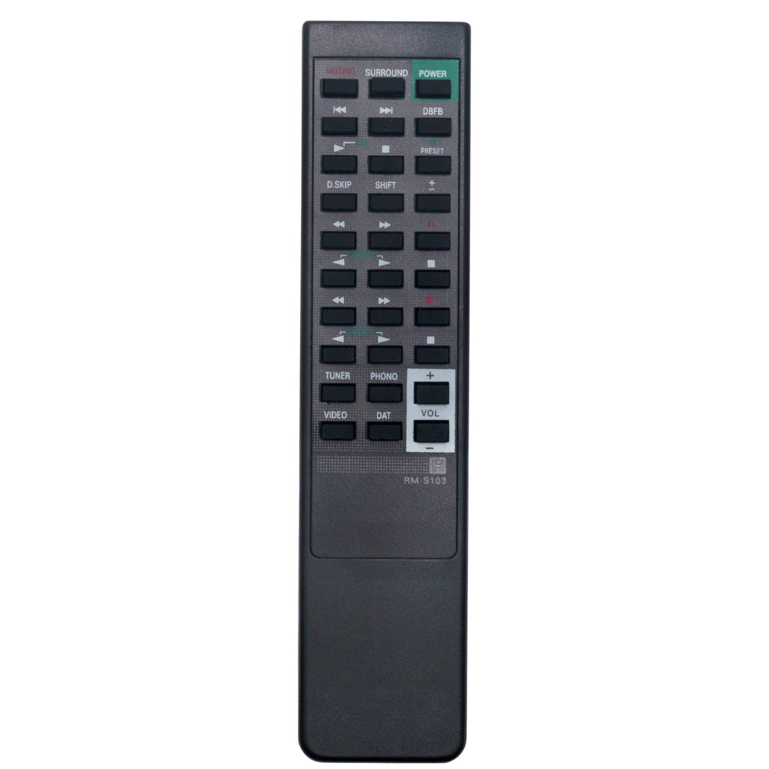 WINFLIKE RMS103 Replacement Remote Control for Sony Stereo Receiver - Compatible with STRAV570X, STRGX49ES, STRGX47ES, STR-AV23, STR-AV270X, STR-AV370X, STR-AV570X, STR-AV770X, STR-GX47ES, STR-GX49ES - Perfect for Home Theater & Audio System Control