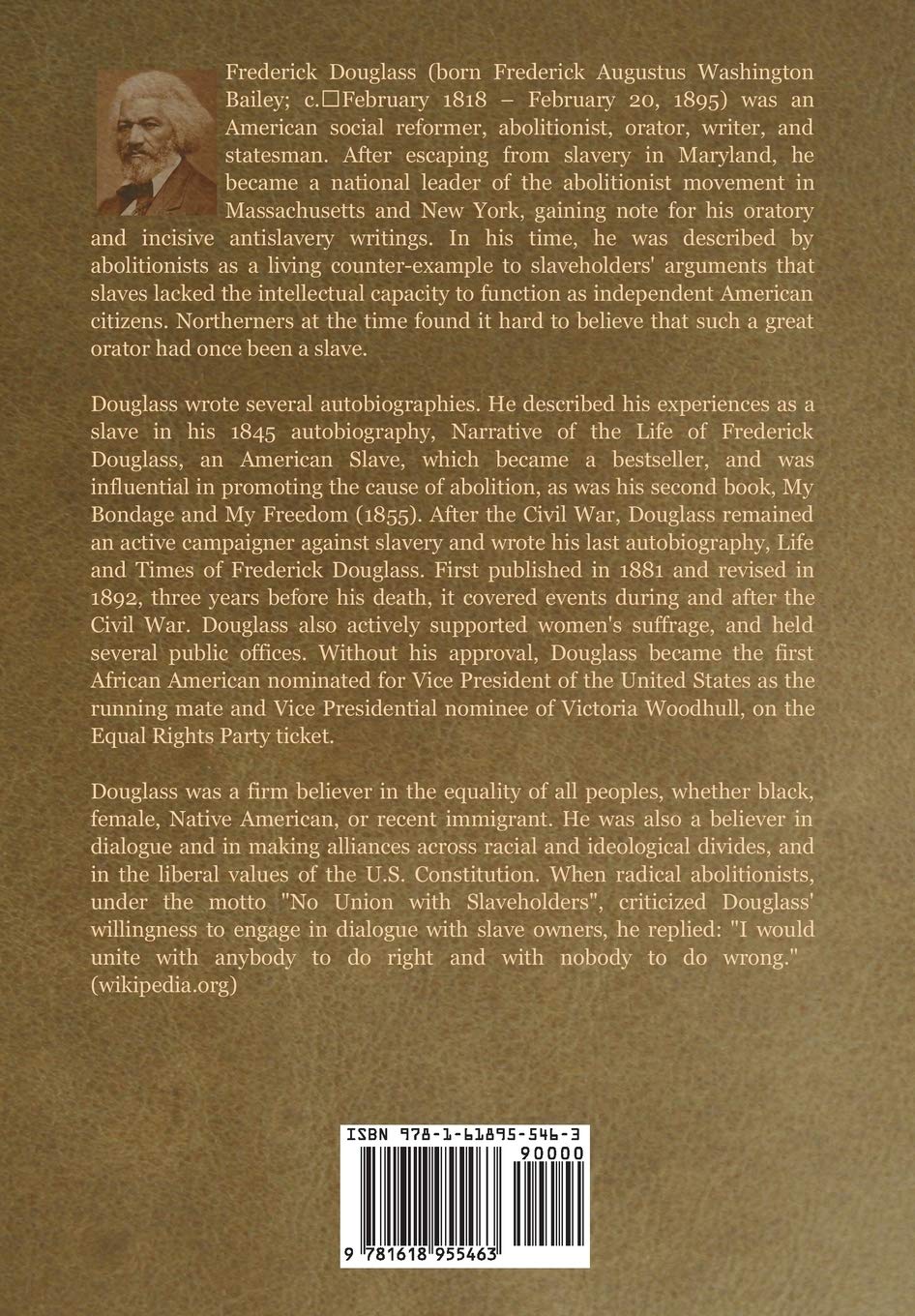 My Bondage and My Freedom - Autobiography of Frederick Douglass - Inspirational Memoir for History & Social Justice Studies