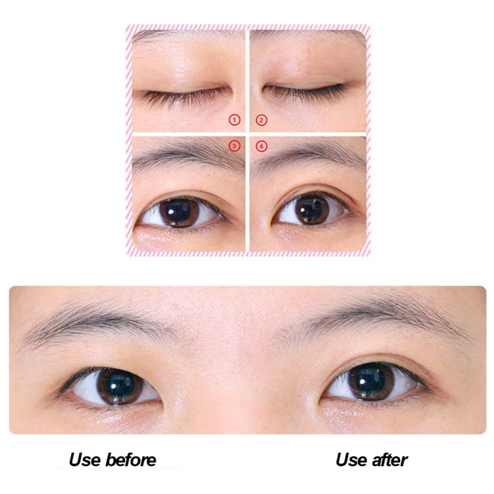 Nasmodo 600 Pcs Invisible Waterproof Eyelid Tape - Double Eyelid Stickers for Natural Eye Makeup, Eye Shadow Tools with Fork (Beige) | Perfect for Asian Monolid Enhancement & Everyday Beauty Routine