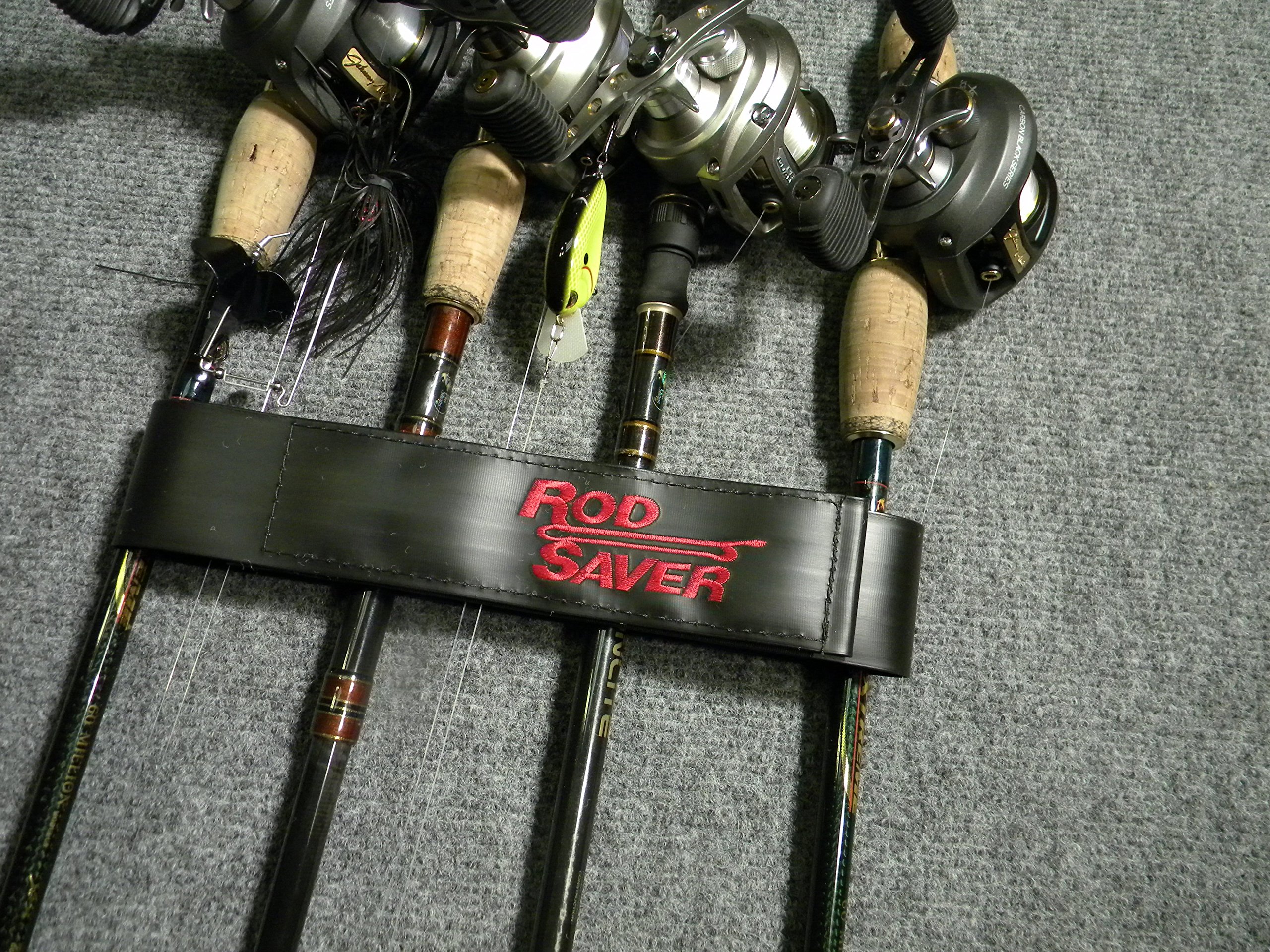Rod Saver Vinyl Model Strap - Secure Fishing Rod Holder for Boats, Kayaks, and Trucks - Durable Rod Storage Solution for Anglers