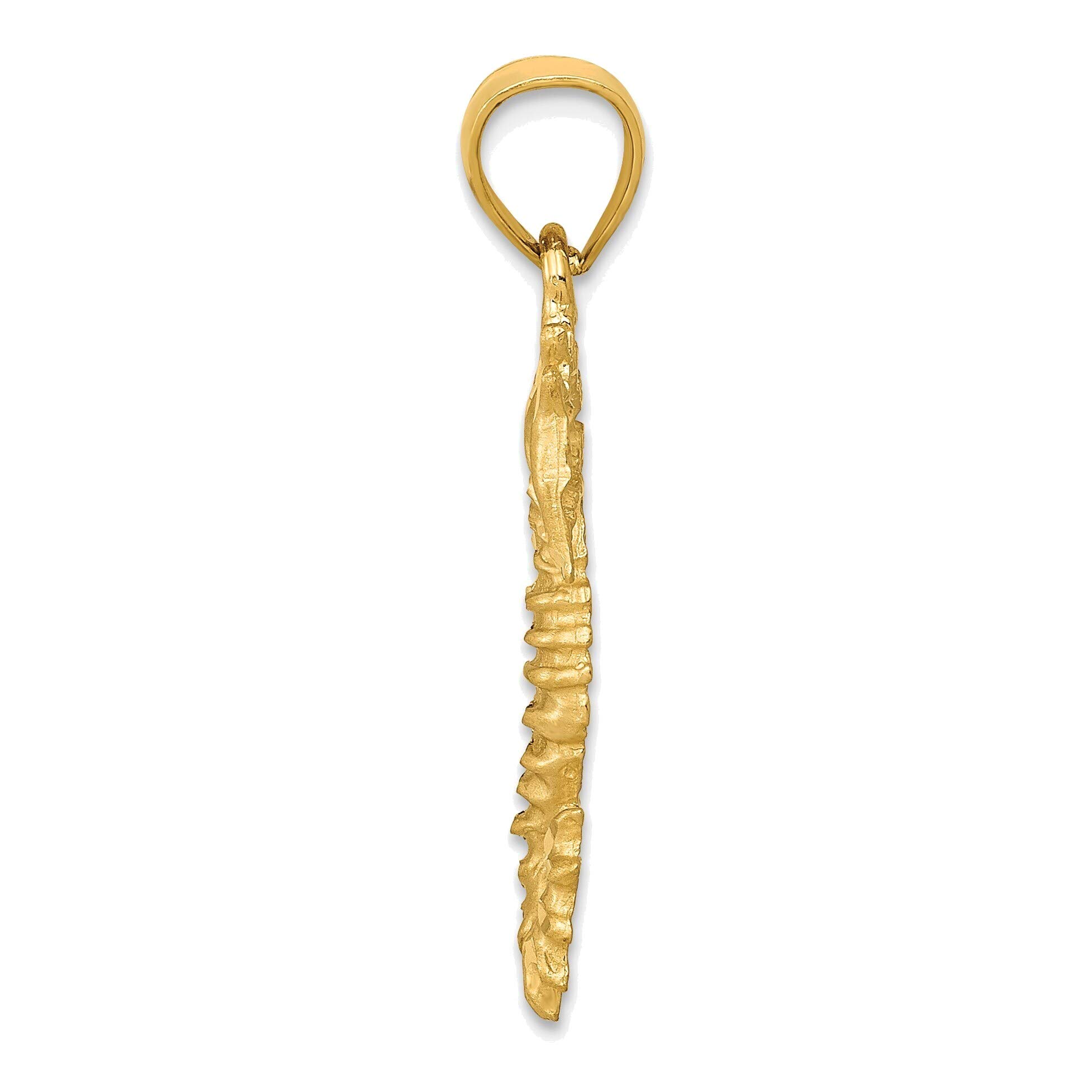 14K Yellow Gold Seahorse Pendant Jewelry for Women Gifts