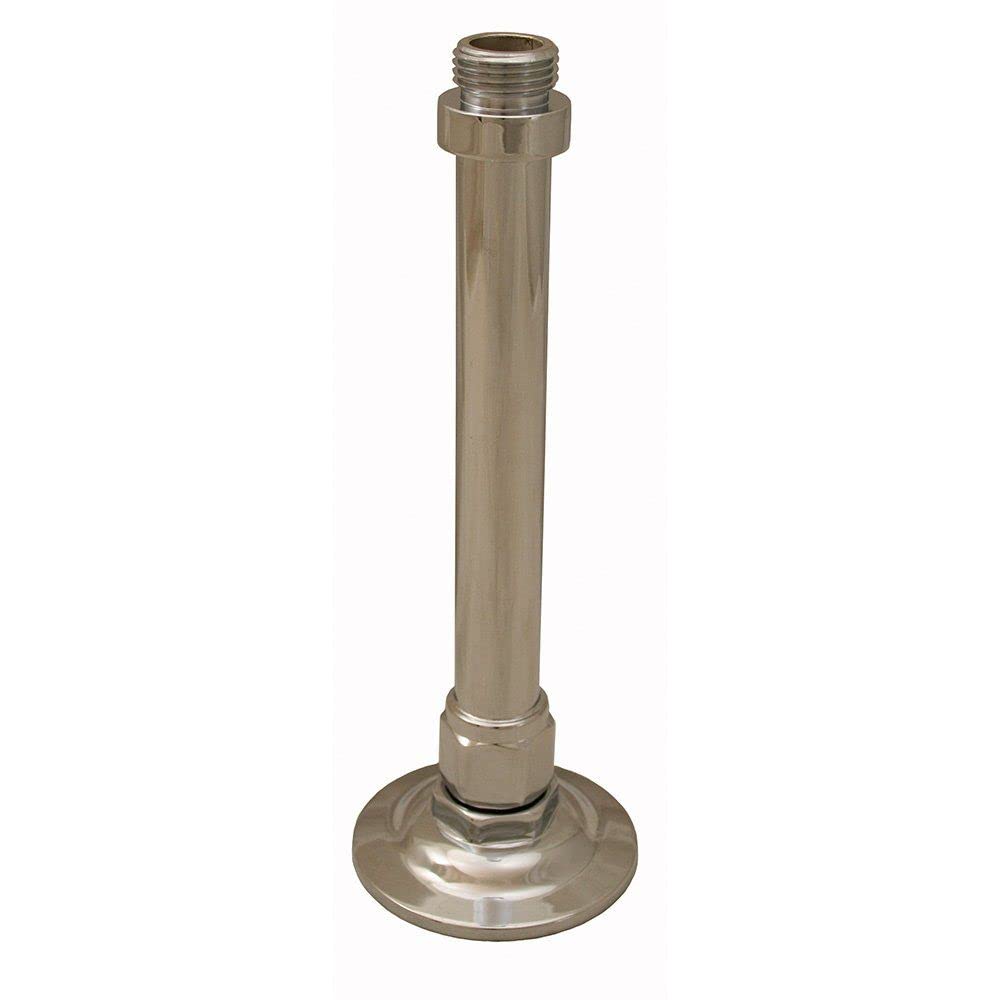 Jones Stephens 6-Inch Chrome Plated Ceiling Mount Shower Arm - Durable Bathroom Fixture for Modern & Traditional Showers