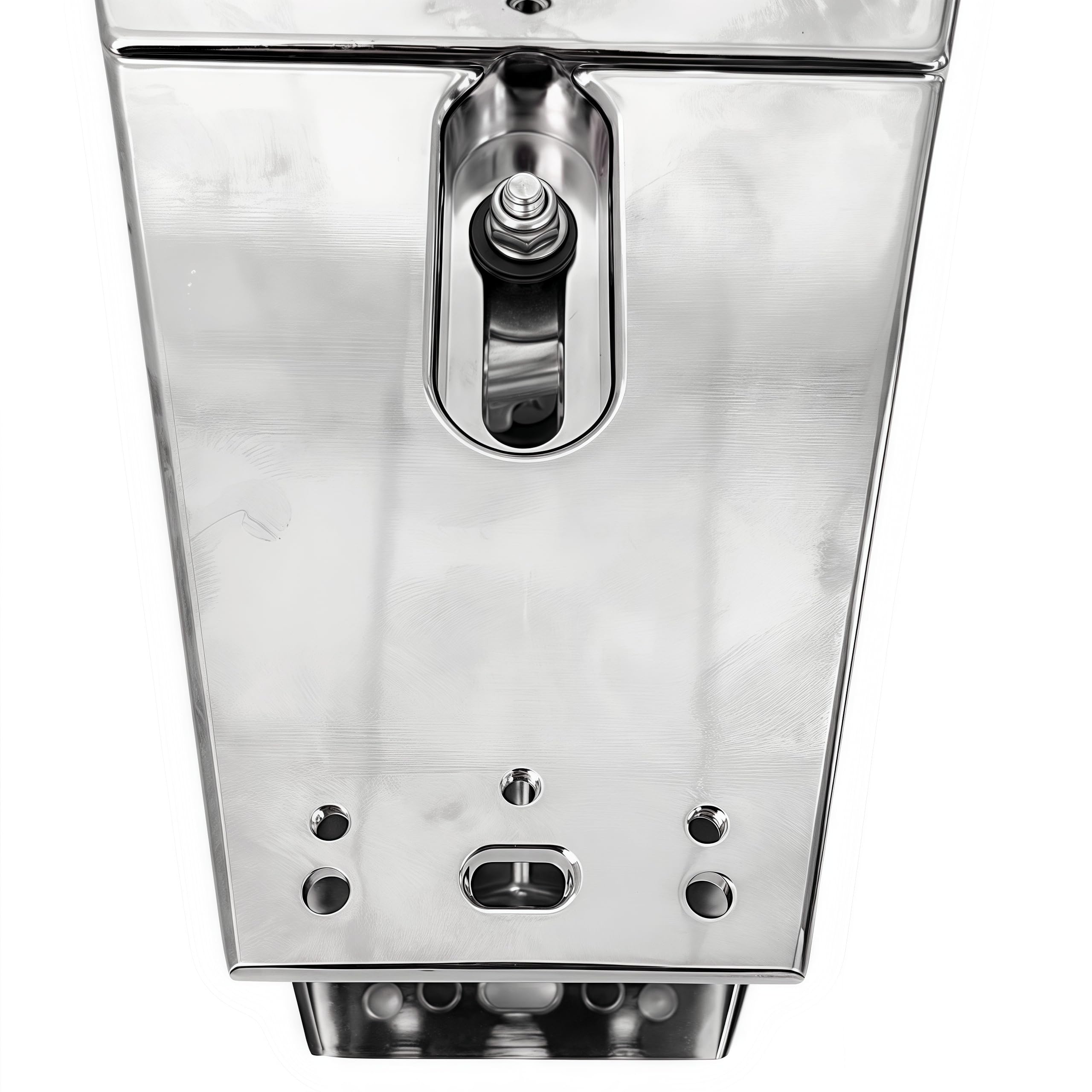 Universal Stainless Steel Zinc Alloy Silver Plated Control Box - Dual Engine Top Mount for Fuel & Diesel Engines - Ideal for Marine, Automotive & Industrial Applications