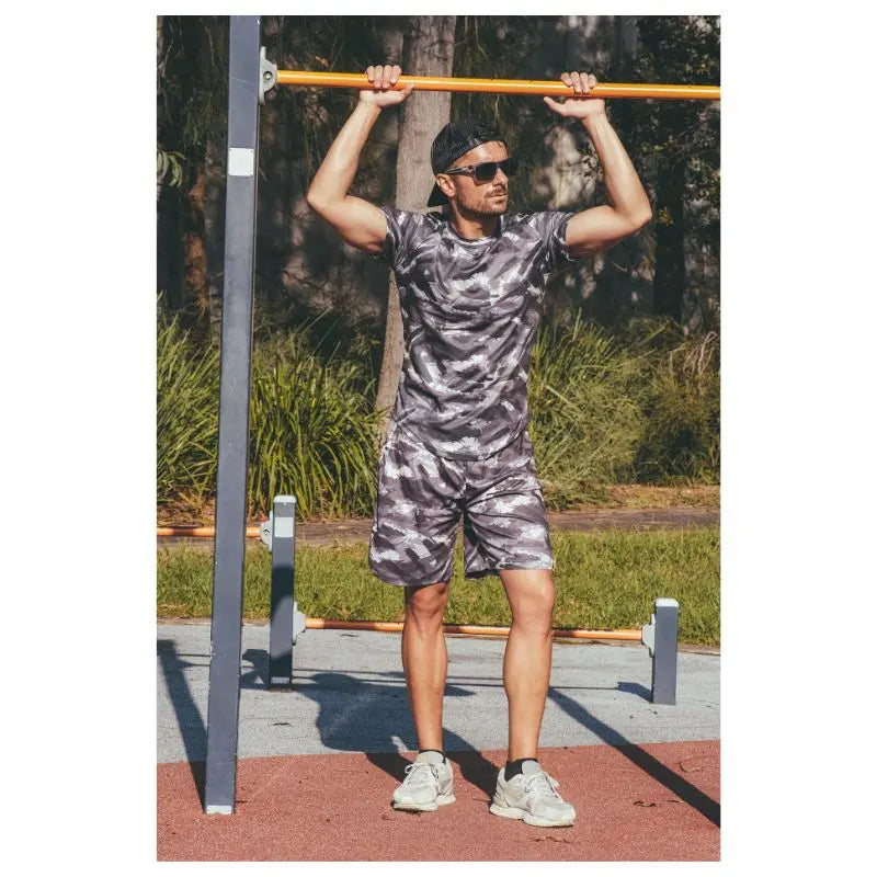 Men's Gym Workout Set - Breathable Fitness T-Shirt & Shorts for Running, Training & Gym - Activewear for Men | Perfect for Workouts, Jogging & Sports