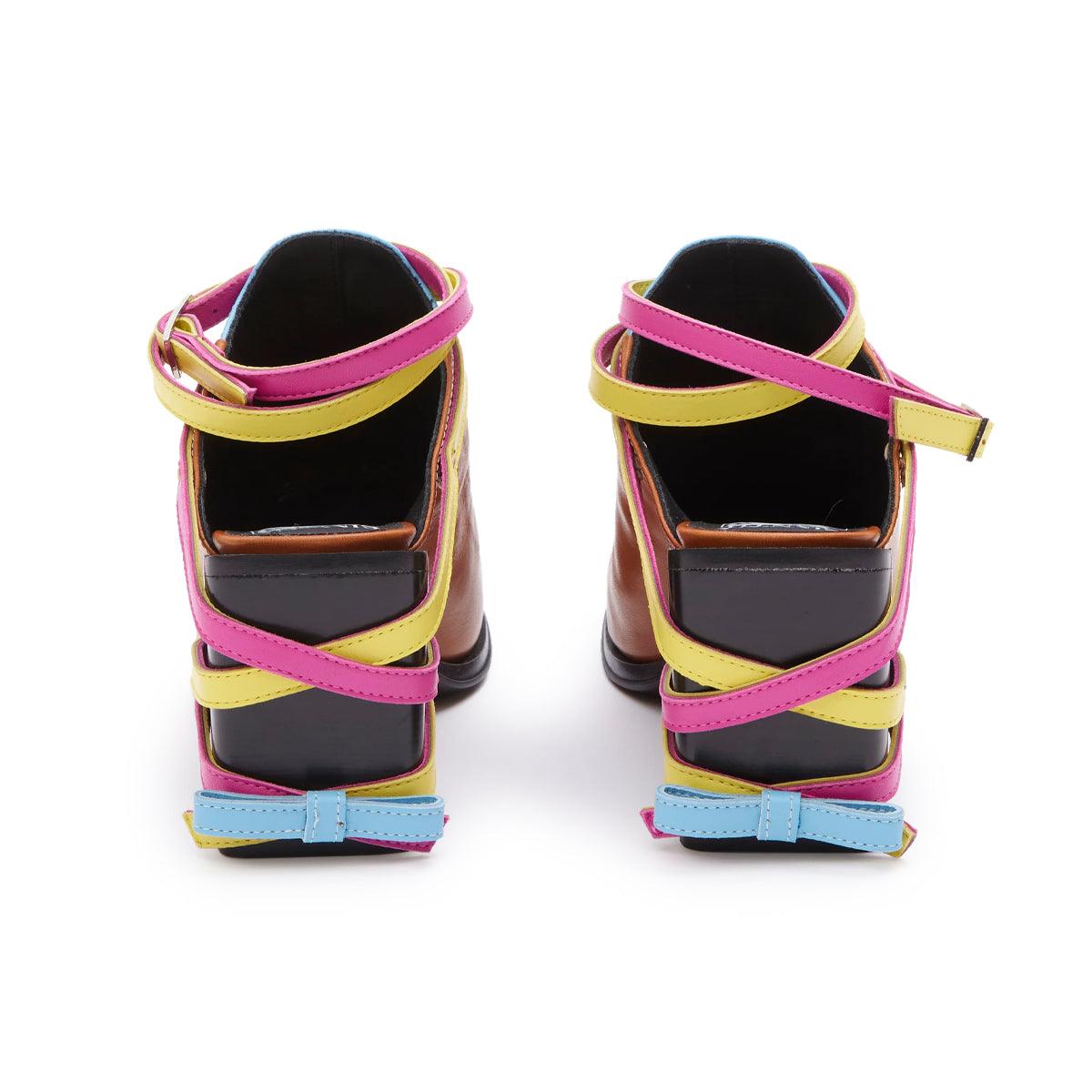 Simona Vanth Tango Stacked Heels for Women - Multi Color Chunky High Heels | Perfect for Parties, Weddings & Night Out
