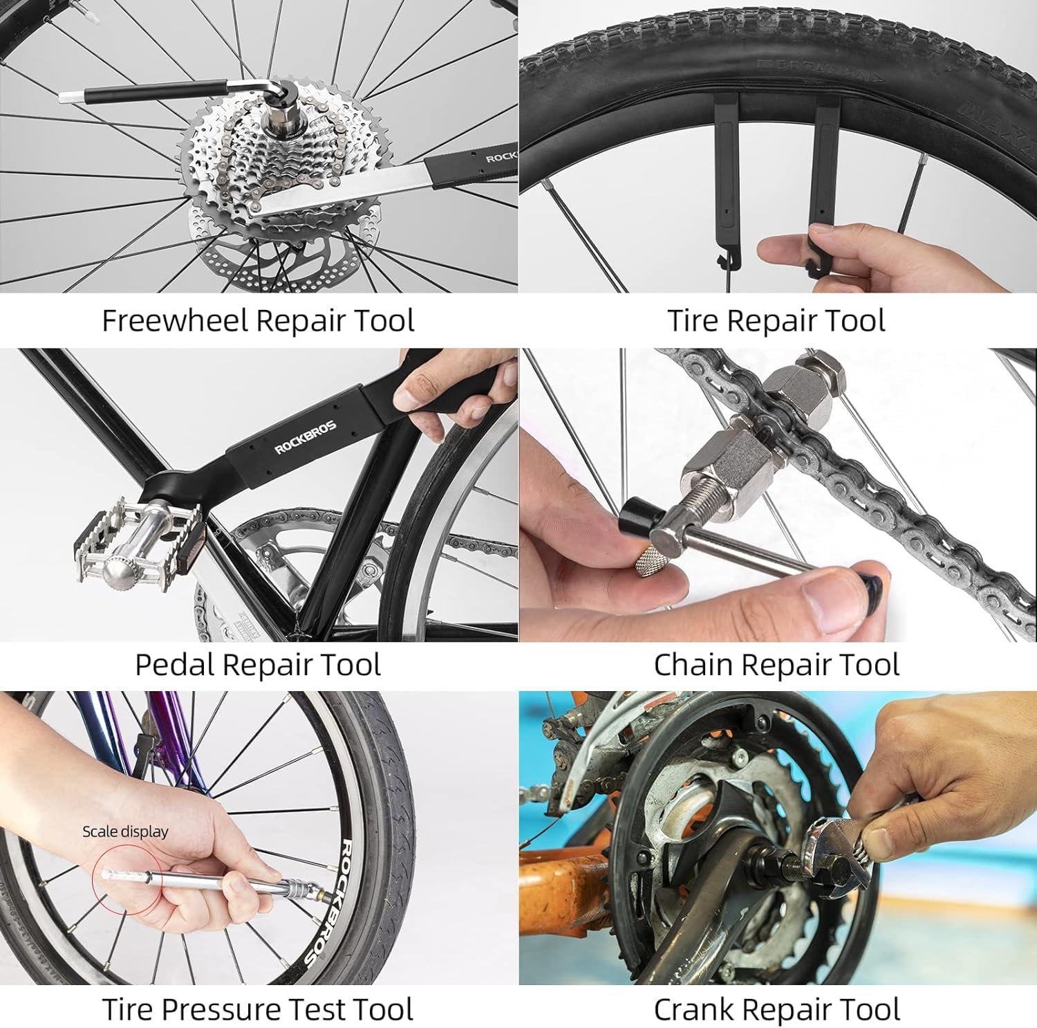 ROCKBROS 23-Piece Bike Repair Tool Kit - Professional Bicycle Maintenance Tool Set for Tires, Brakes, Chains & Pedals - Perfect for Road & Mountain Bikes - Essential for Home Repairs & Outdoor Cycling Adventures