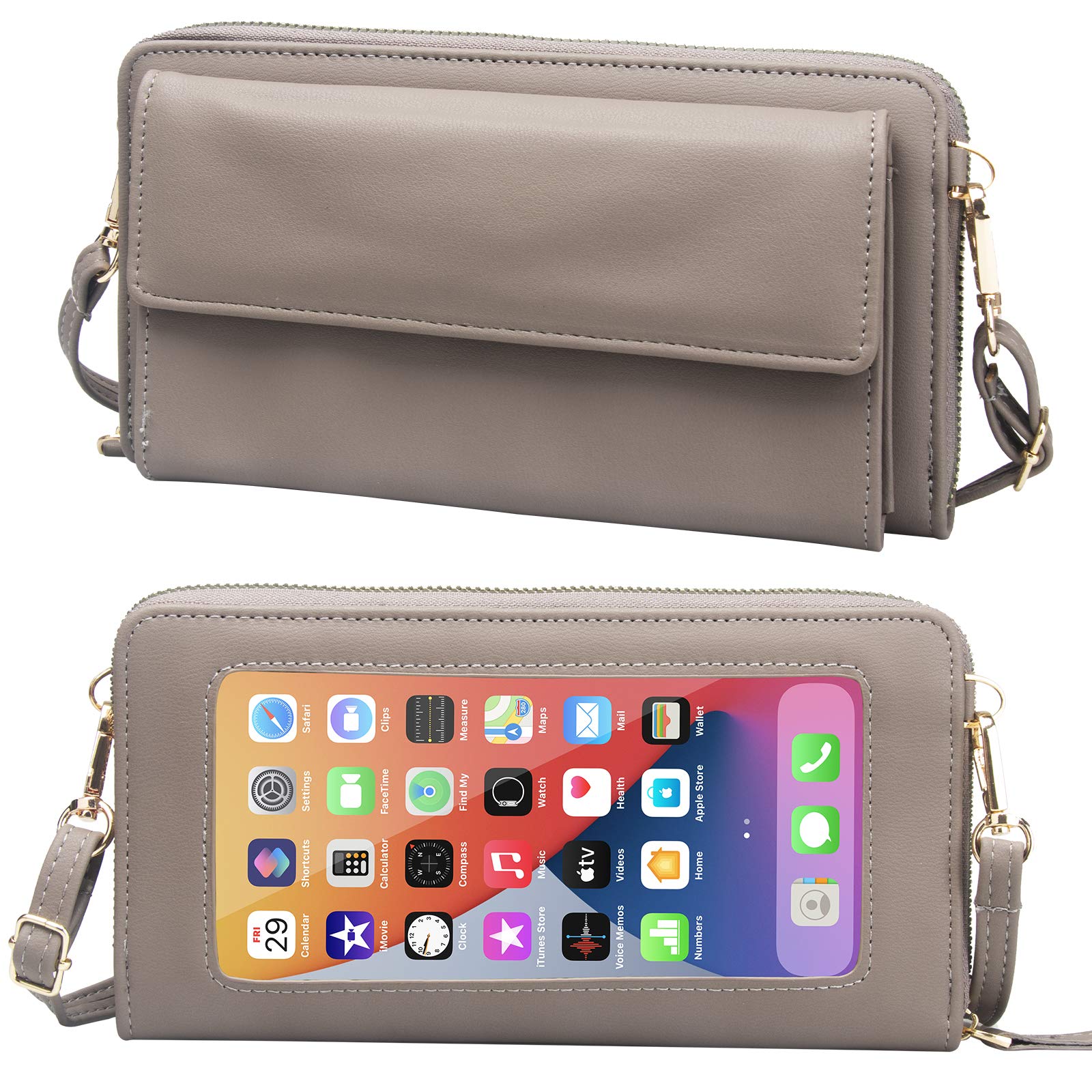 Women's RFID Blocking Crossbody Phone Purse - Small Touchscreen Wristlet Wallet for iPhone & Android (Perfect for Travel, Shopping & Daily Use)