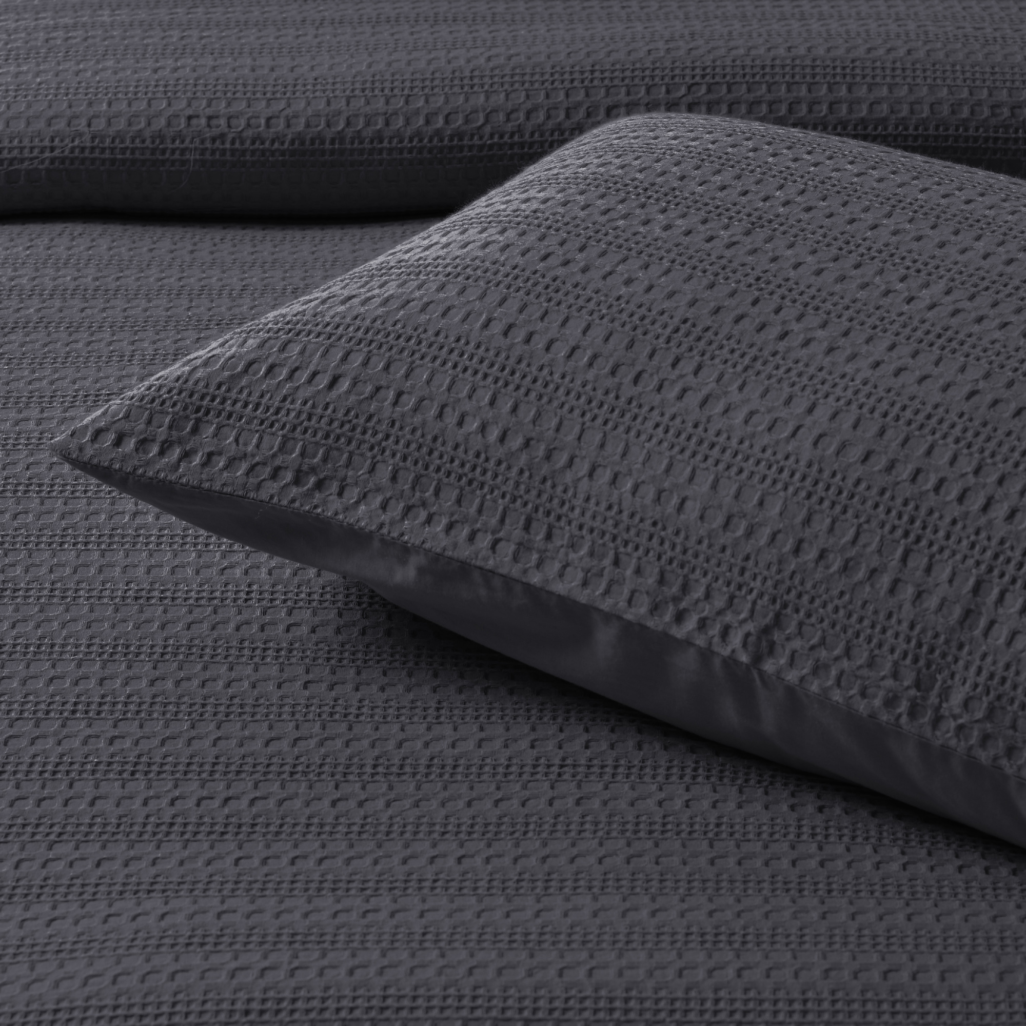 Premium Kahlani Charcoal Square Throw Pillow by Bianca - Soft Decorative Cushion for Sofa, Bed & Home Decor - Modern Living Room & Bedroom Accent Pillow
